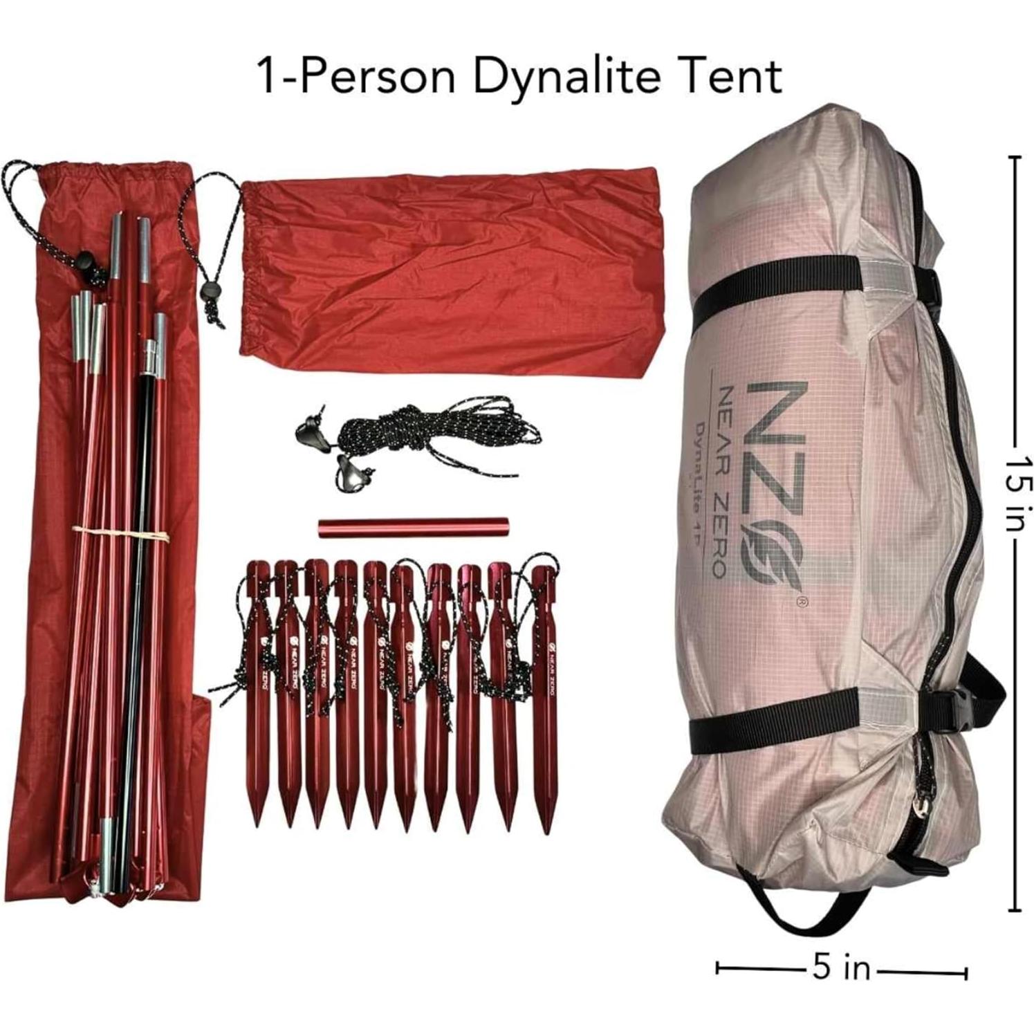 Tienda de Campaña Ultraligera Cerca Cero 1 Persona 1.6 kg