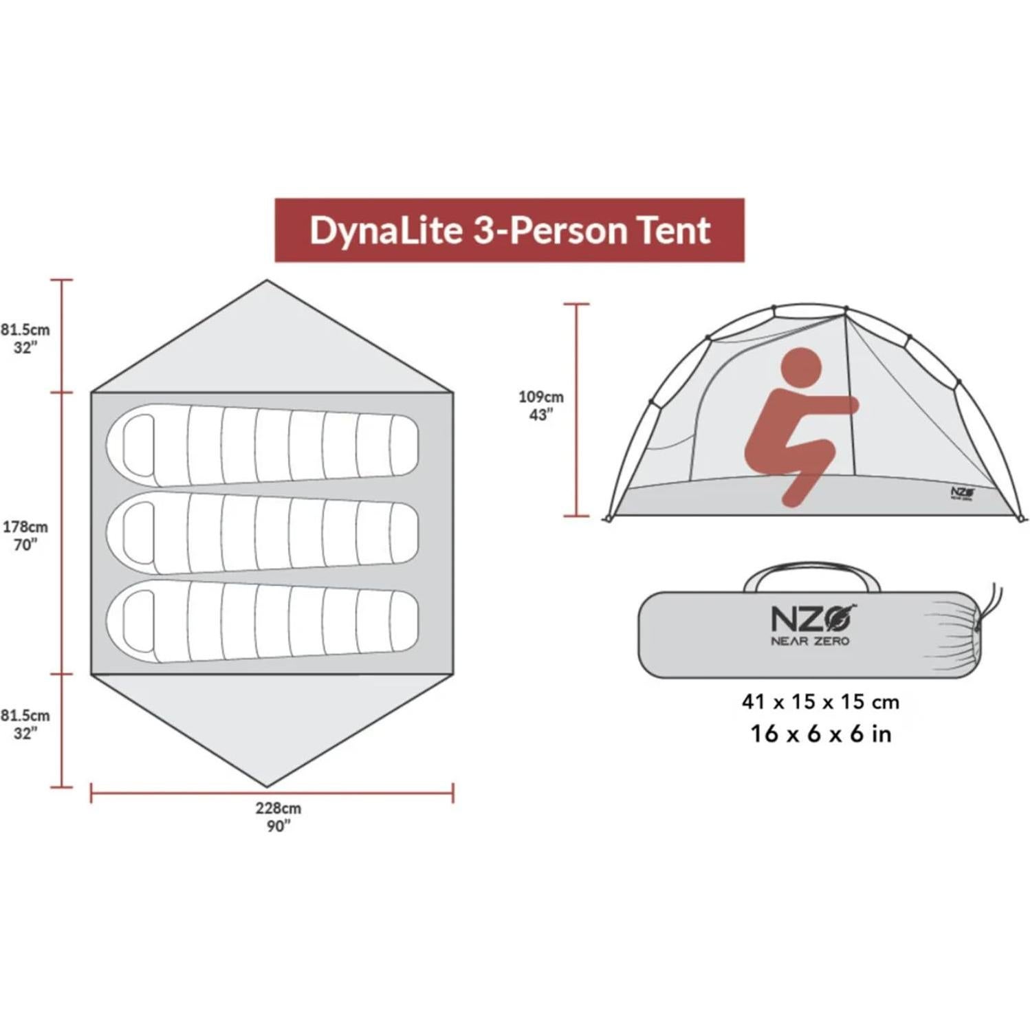Tienda de Campaña Ultraligera Cerca Cero 1 Persona 1.6 kg