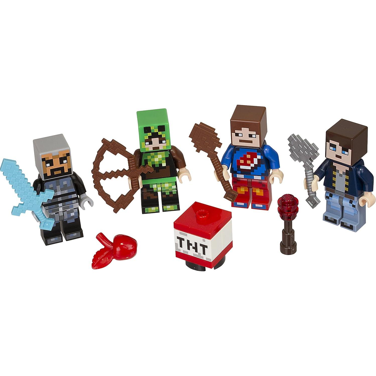 LEGO Minecraft 853609 Paquete de Mini Figuras 4 Piezas