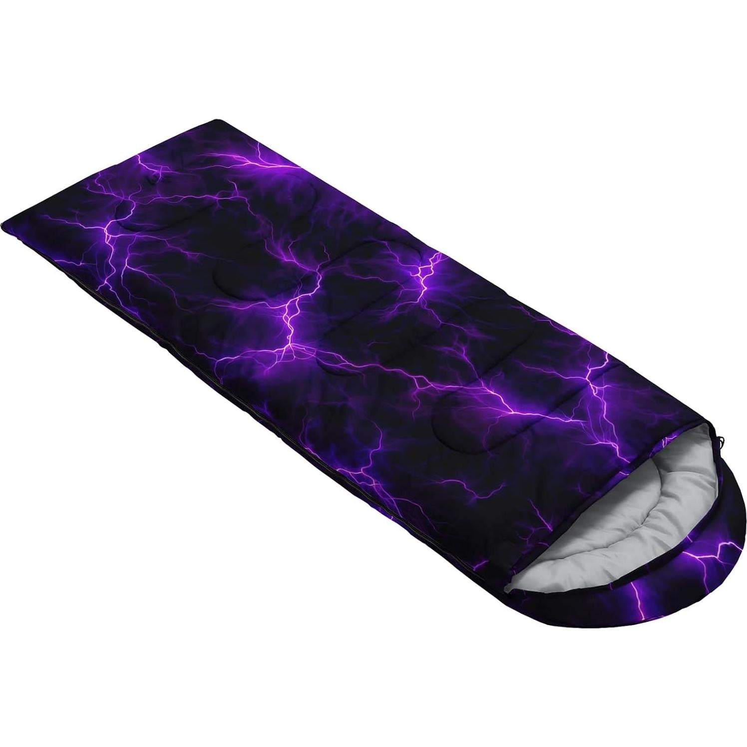 Saco de dormir QOOMO 3 temporadas liviano impermeable 228.6x78.7cm