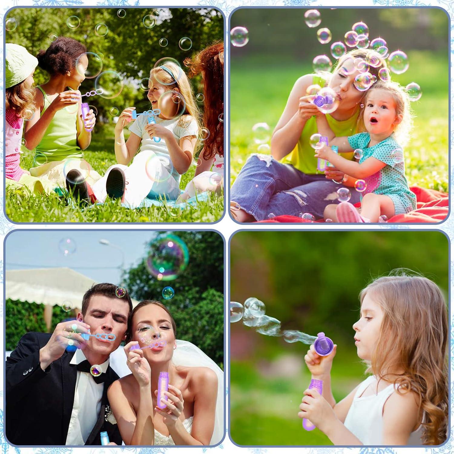 Varitas de Burbuja Congeladas Winrayk - 24 Unidades, Diseño Copo de Nieve