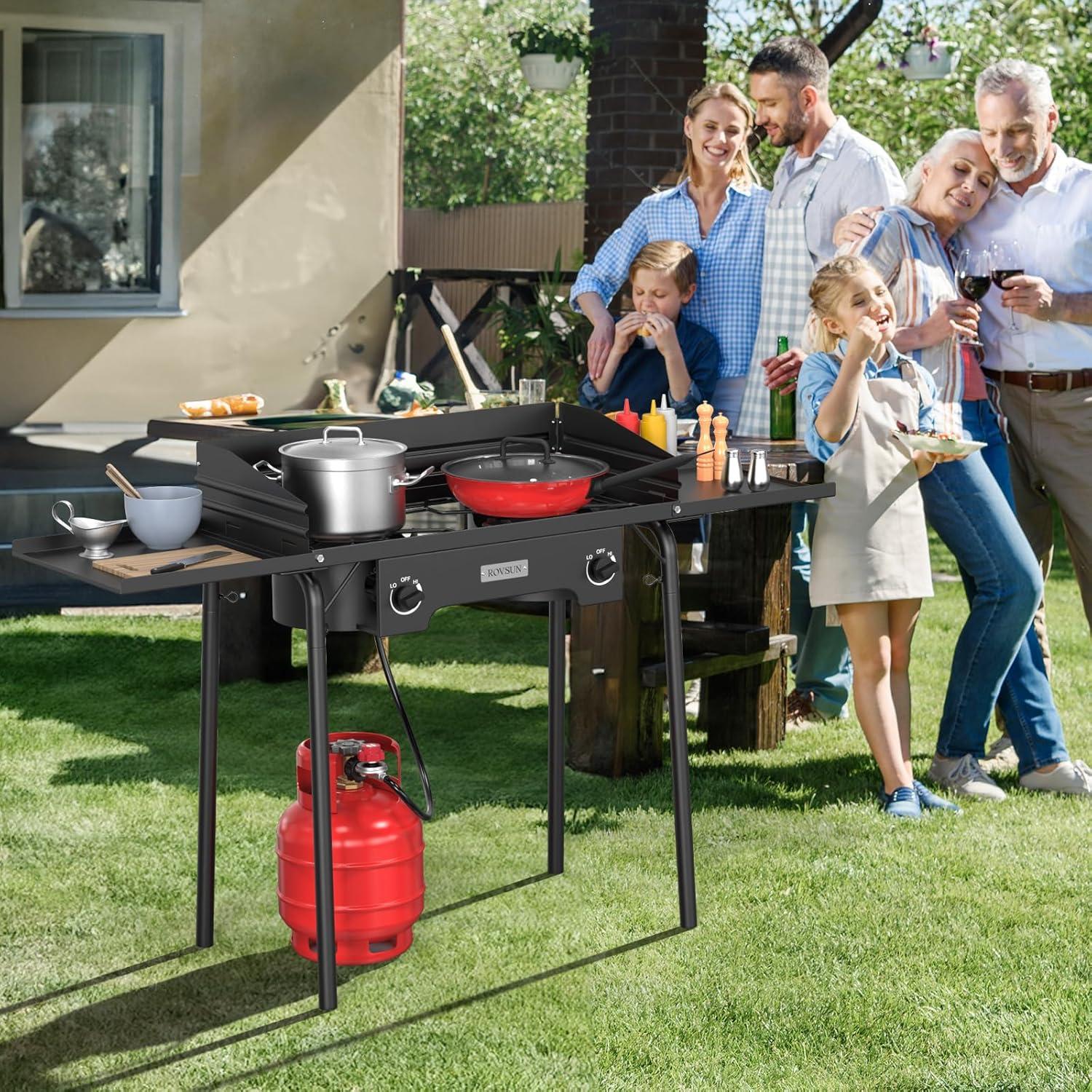 Estufa de Gas Propano ROVSUN 2 Quemadores 150,000 BTU