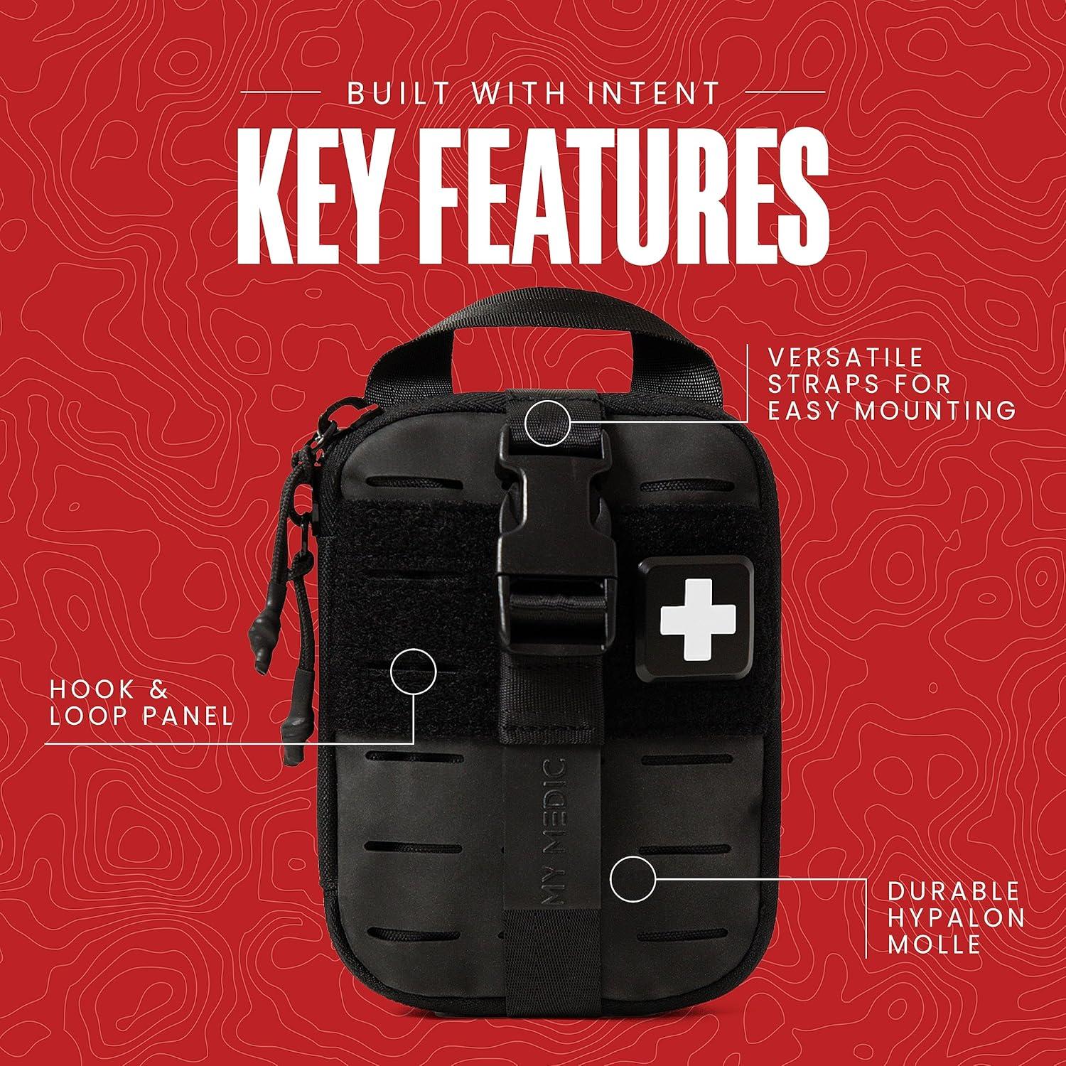 Kit de Primeros Auxilios Mi Medic - Compacto Negro 70 Artículos