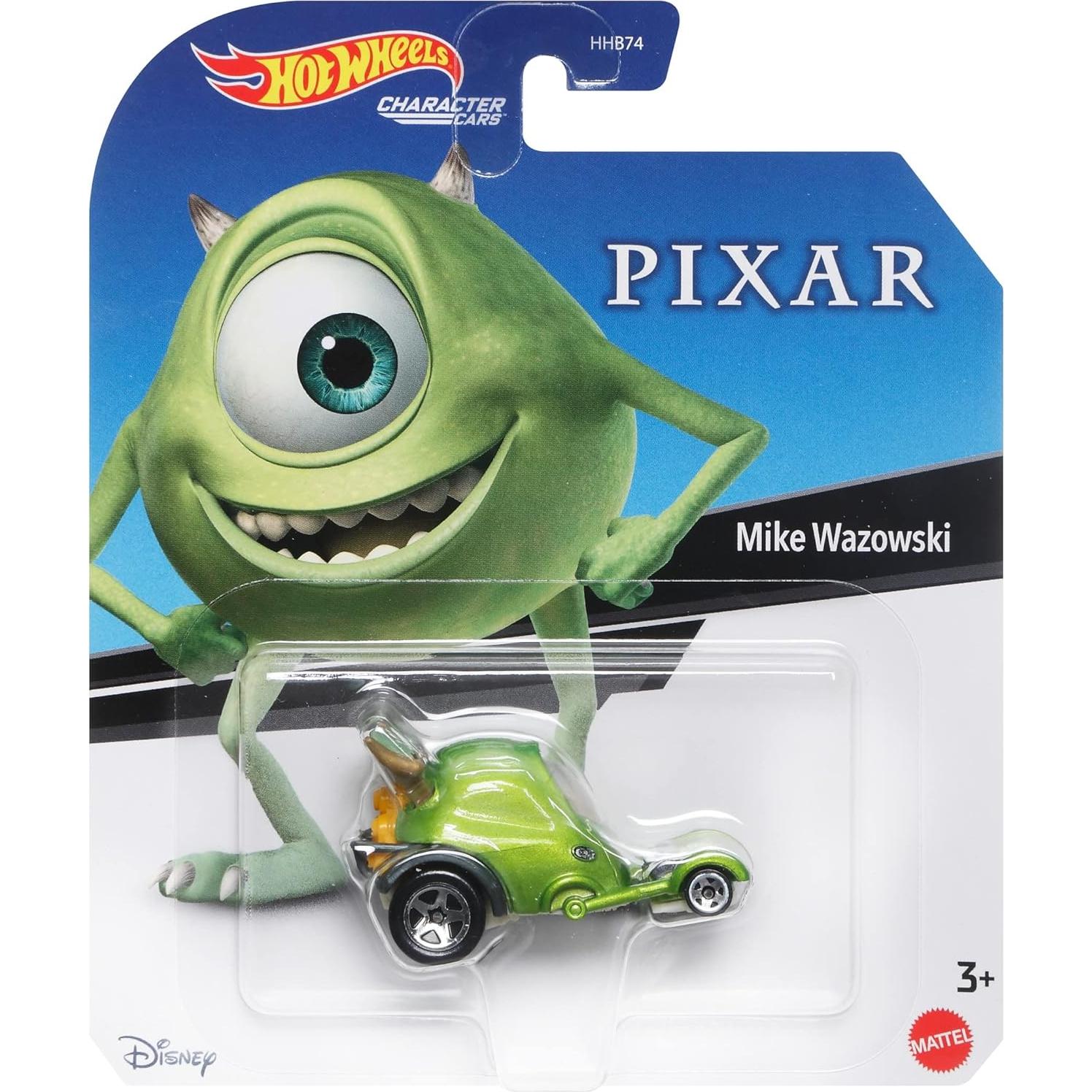 Auto de Personaje Pixar Mike Wazowski Hot Wheels 4.14x13.97cm