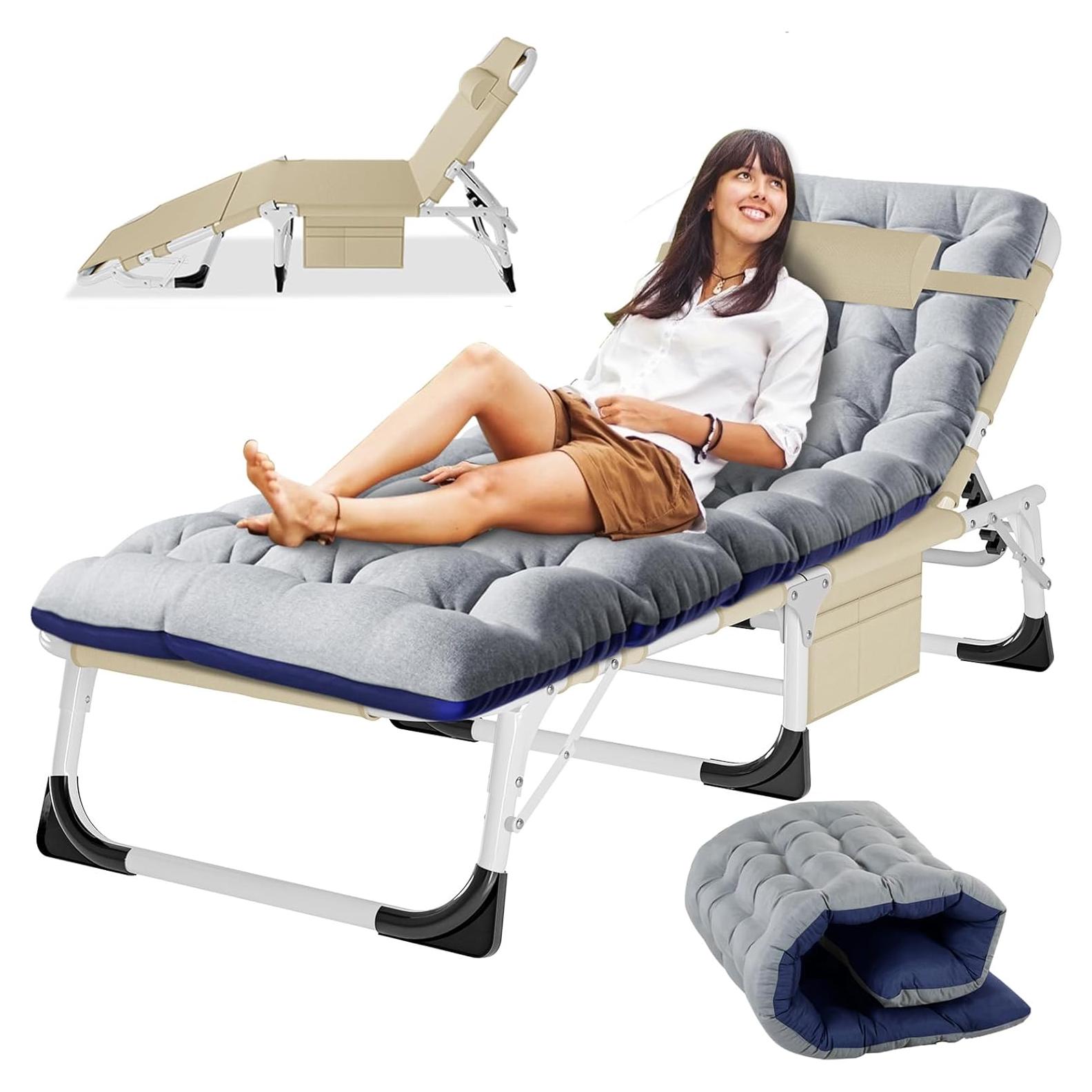 Cama Plegable Slsy 5 Posiciones para Exterior 191x68 cm