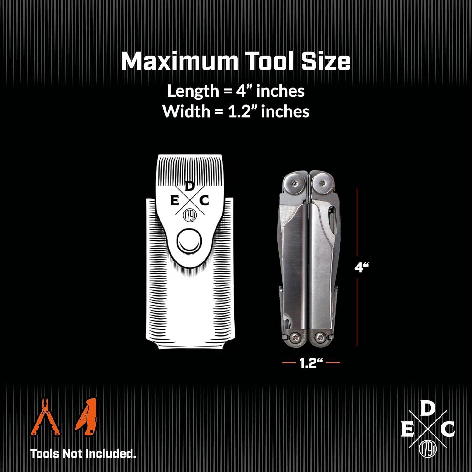 Funda de Cuero 1791 EDC para Multiherramientas hasta 10.16 cm