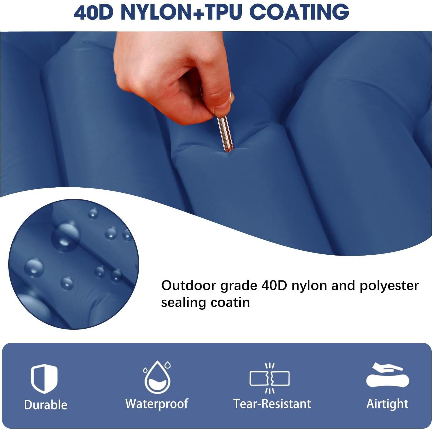 Colchón Doble Autoinflable Pretyw 200x140 cm con Almohada