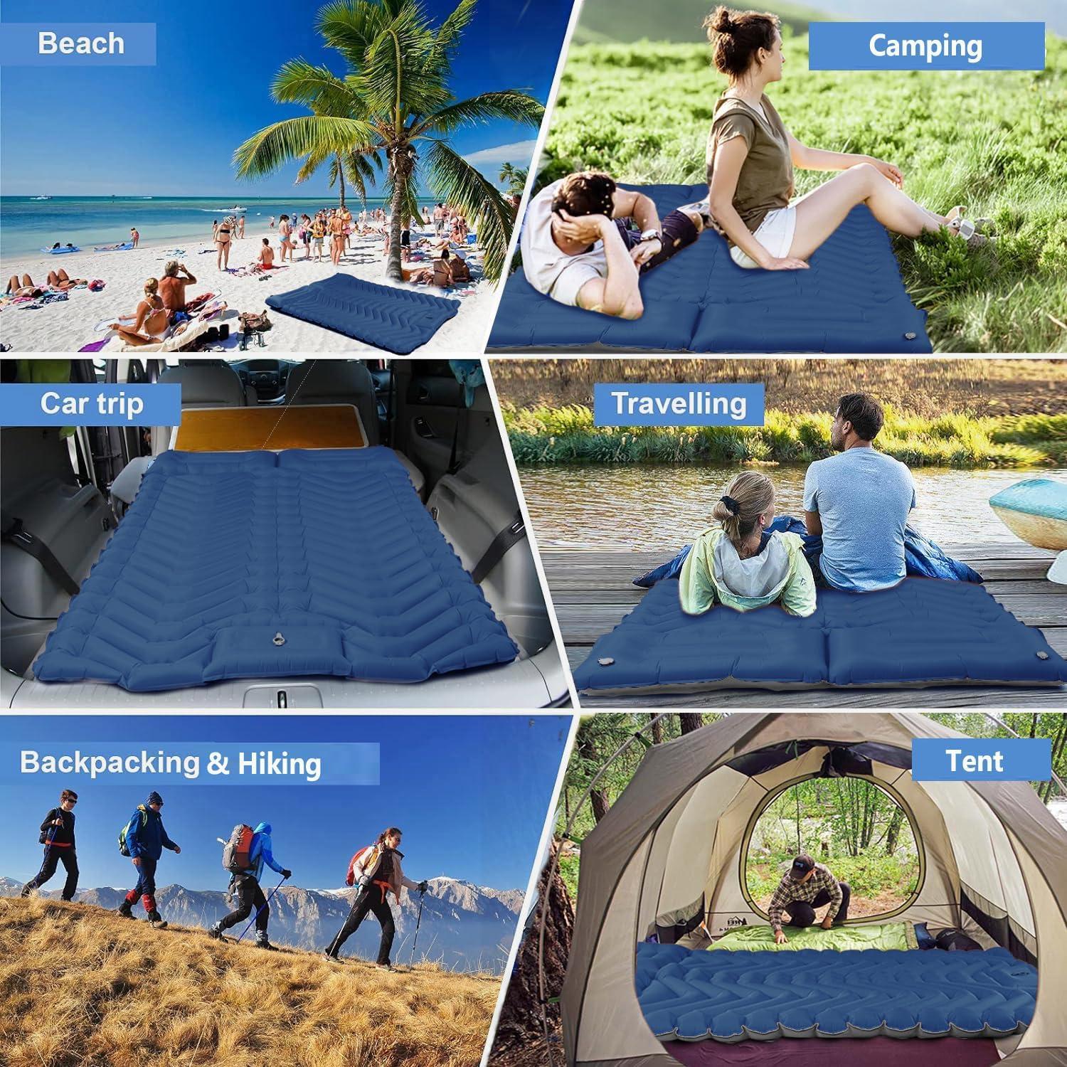 Colchón Doble Autoinflable Pretyw 200x140 cm con Almohada