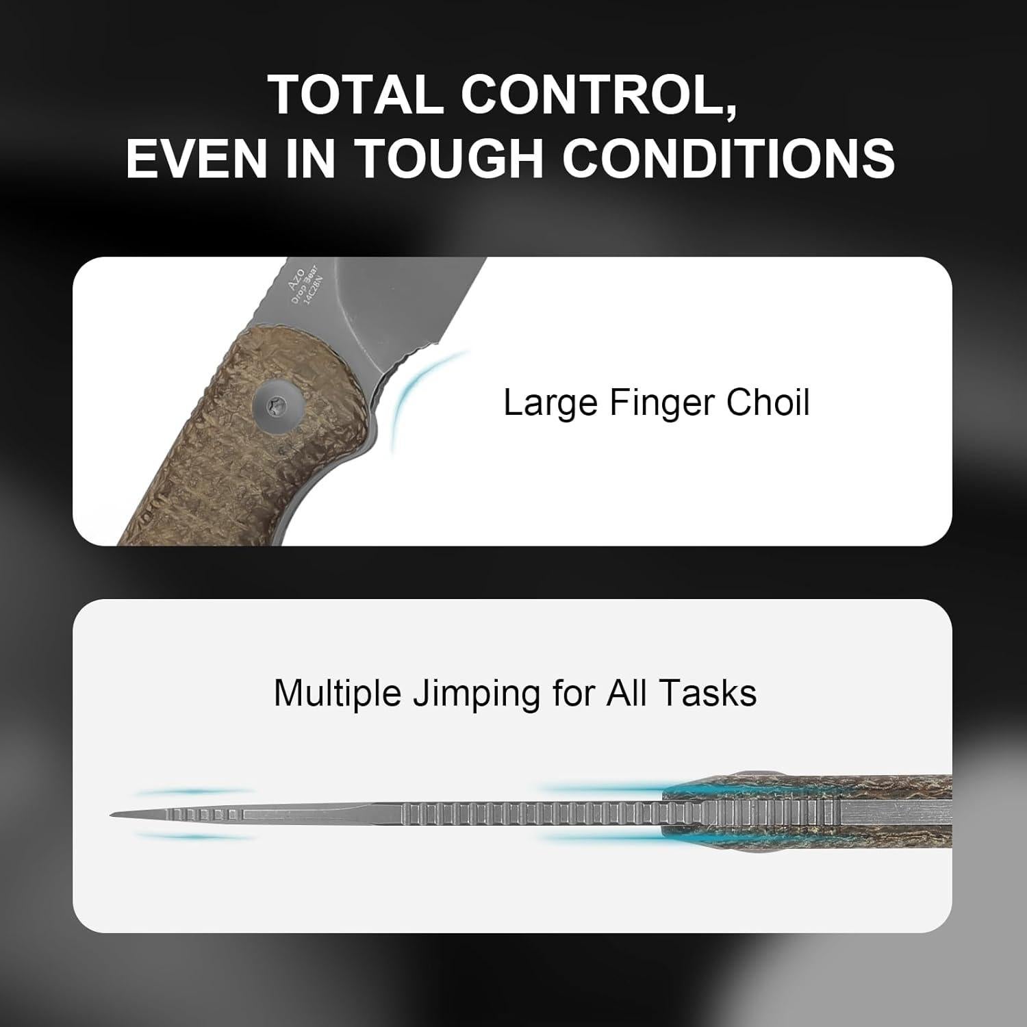 Cuchillo Fijo Kizer Drop Bear 6.53 cm Acero 14C28N con Funda