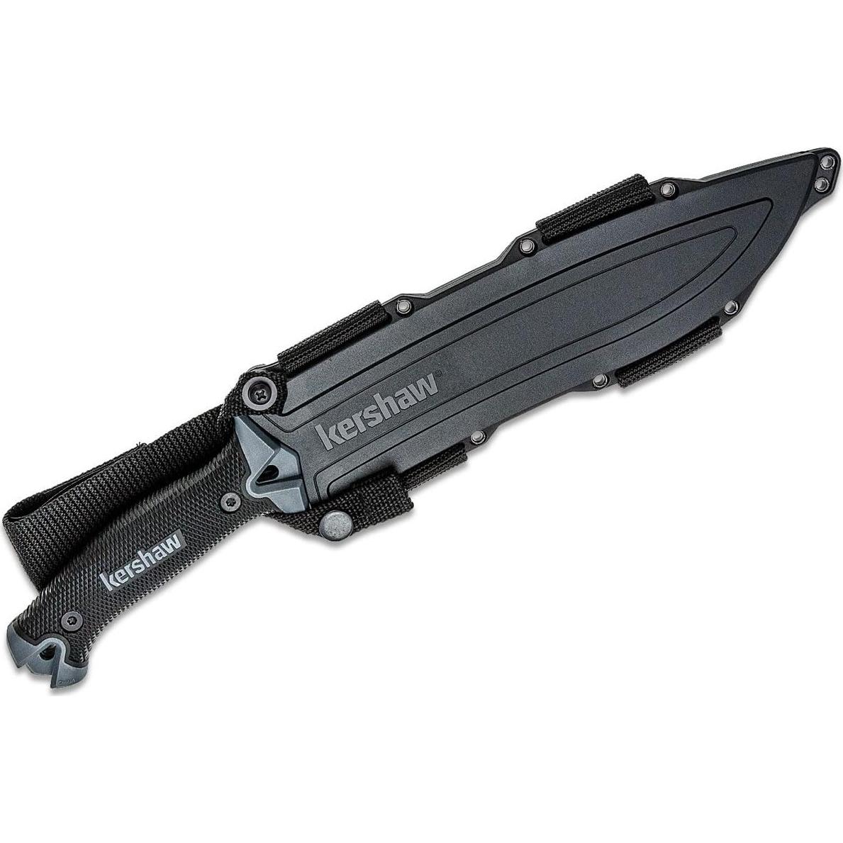 Machete Kershaw Camp 10, Cuchillo Fijo 25.4 cm, Negro