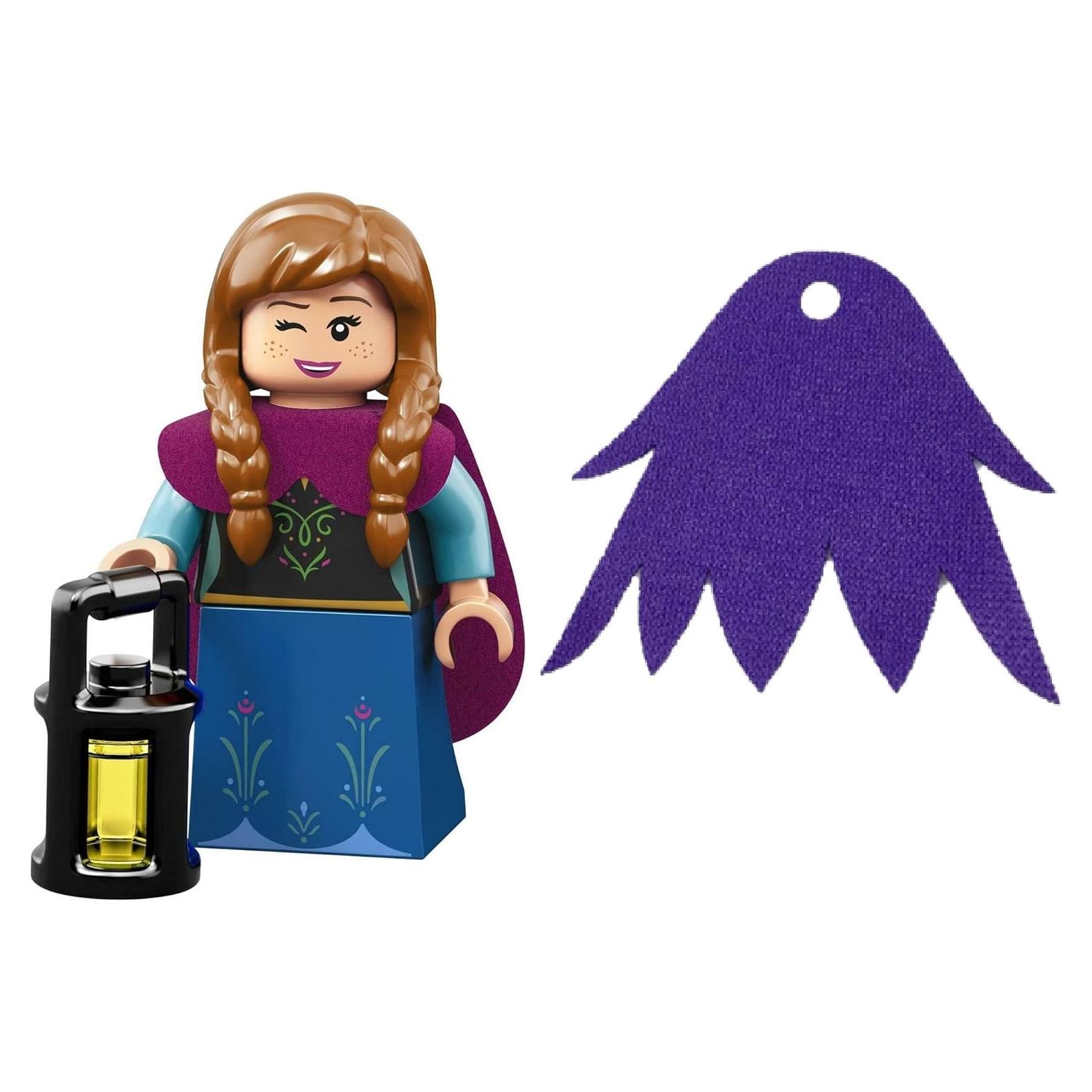 Minifigura LEGO Disney Anna de Frozen 71024 con Capa Morada