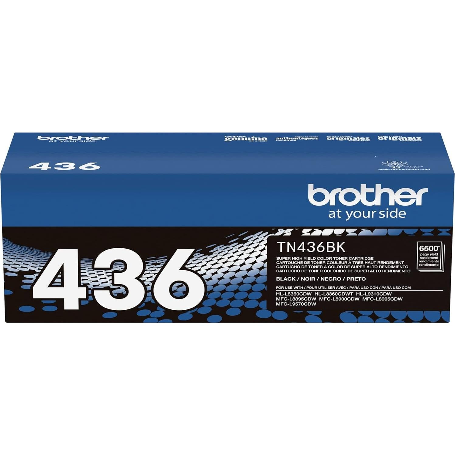 Tóner Brother TN436BK Alta Capacidad Negro 6500 Páginas