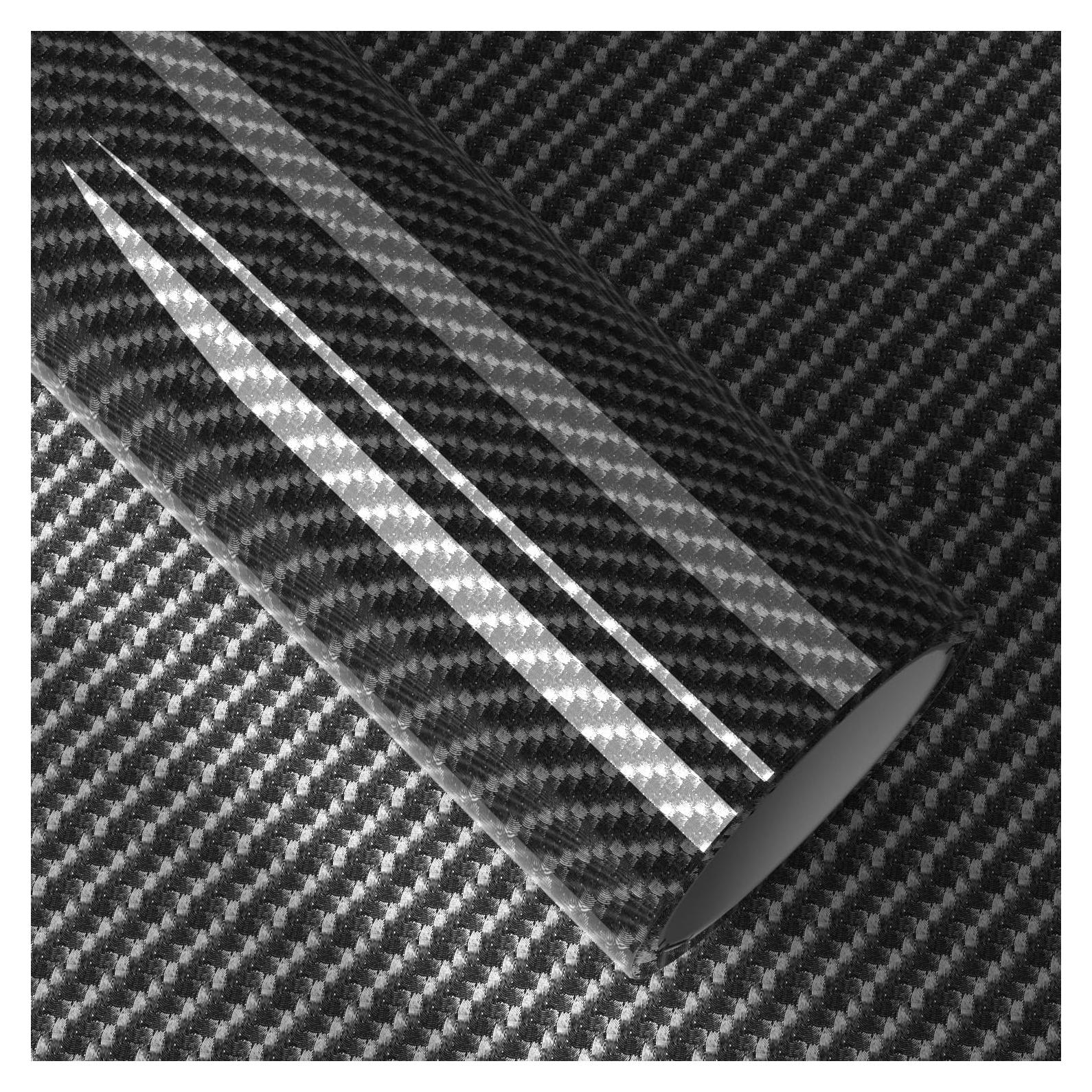 Vinilo Automotriz 5D San Tao DS Fibra de Carbono Negro 4m x 0.3m