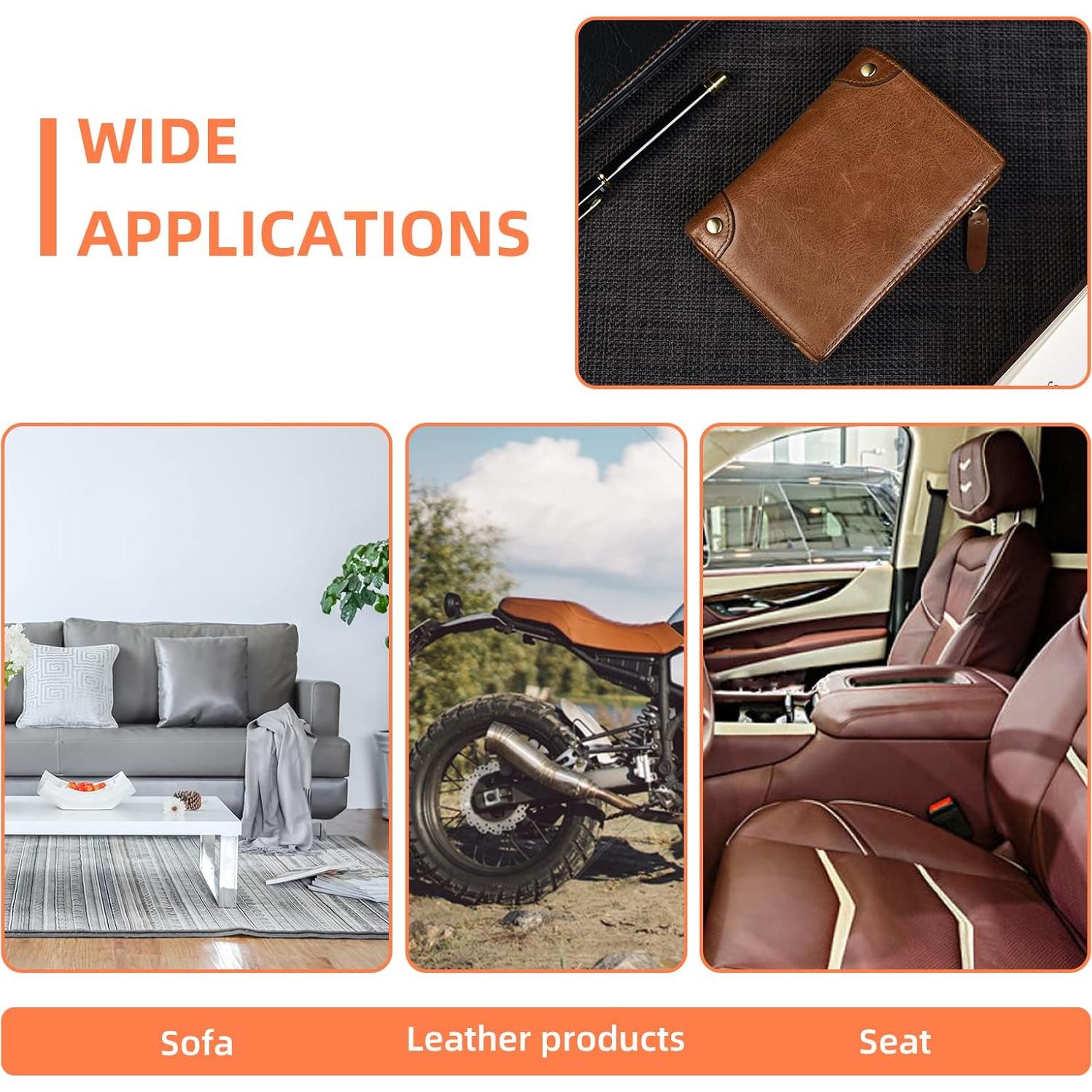 Parche de Reparación de Cuero DXBULL Beige 10x200 cm Autoadhesivo