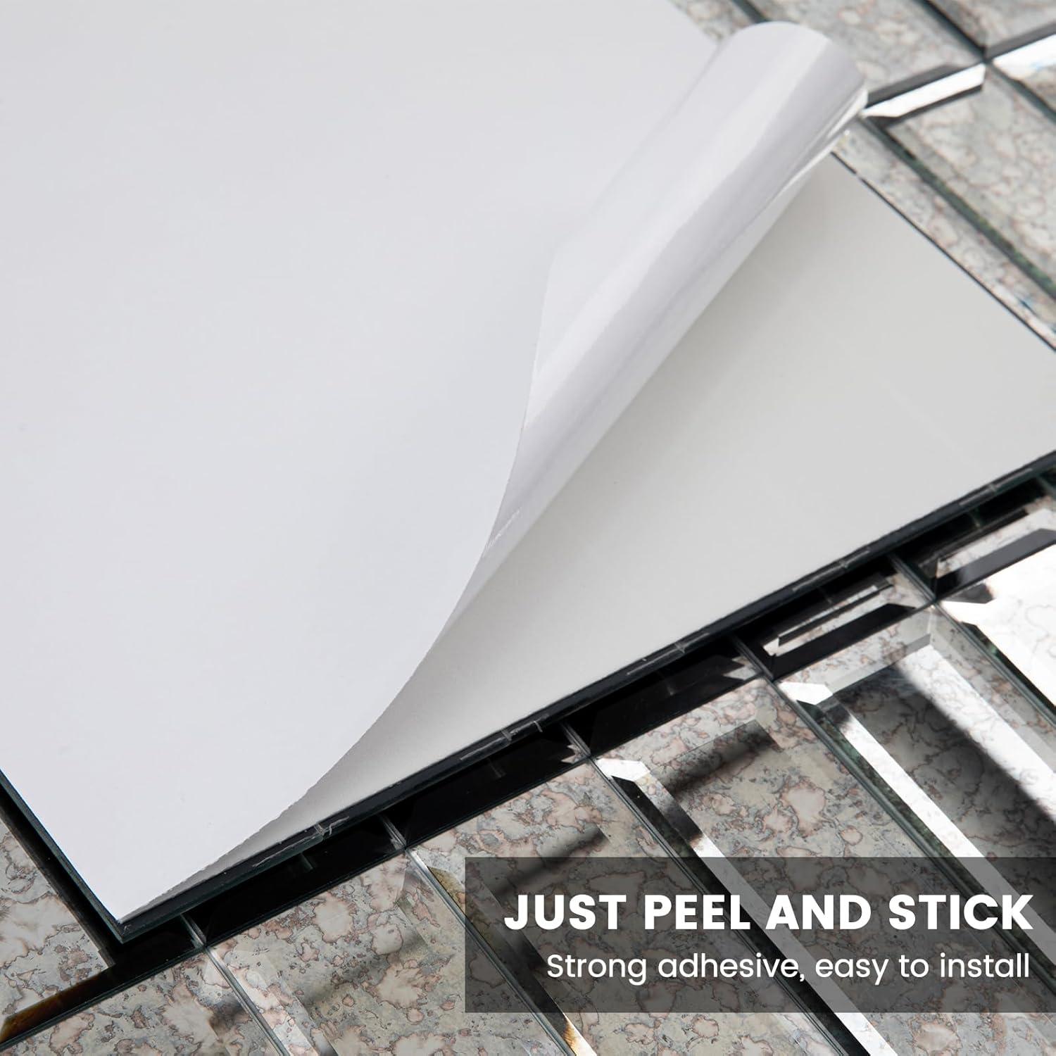 Espejo de Mosaico Autoadhesivo Adedeo 30x30 cm 5 Hojas