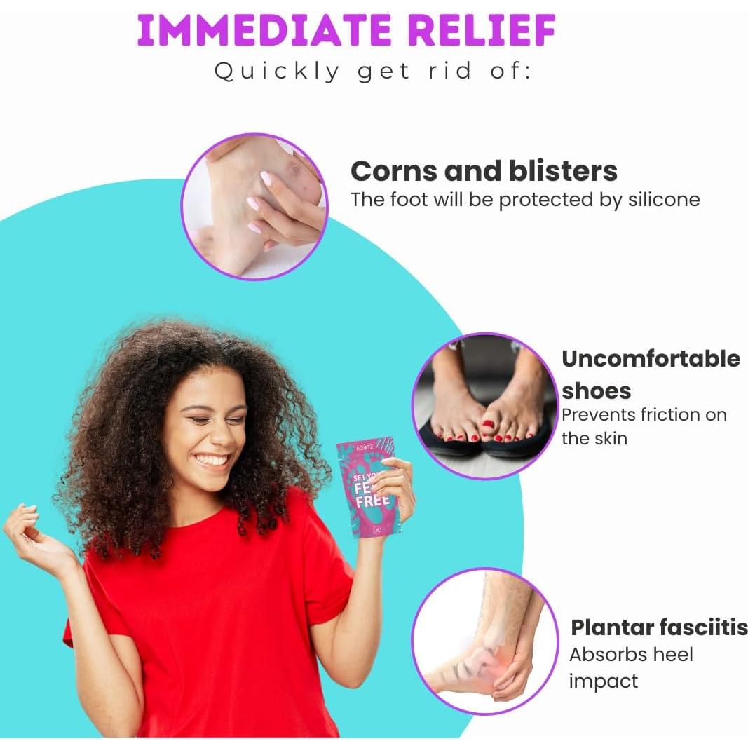 Protectores de Talón de Gel BACK TO ROOTZ - 4 Piezas