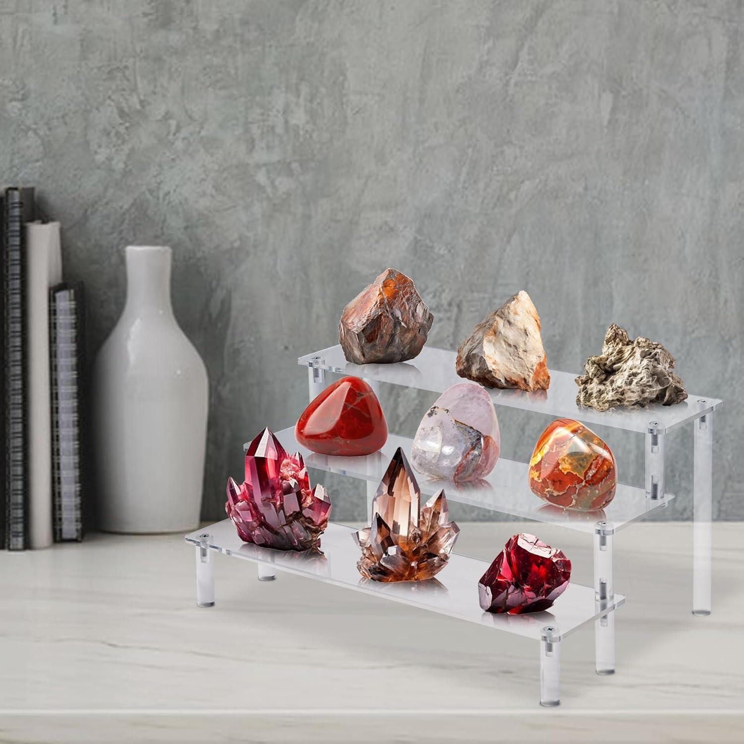 Soporte de Exhibición Acrílico 3 Niveles Hoewina 30cm