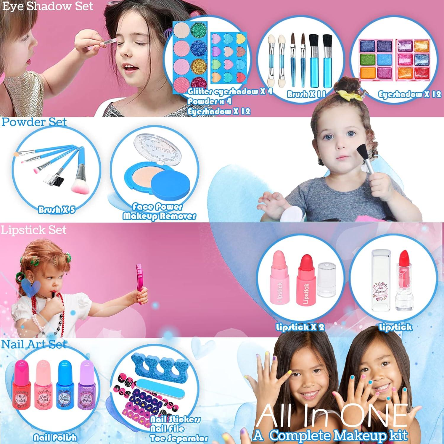 Kit de Maquillaje Lavable para Niñas HERAPFANN 57 Piezas