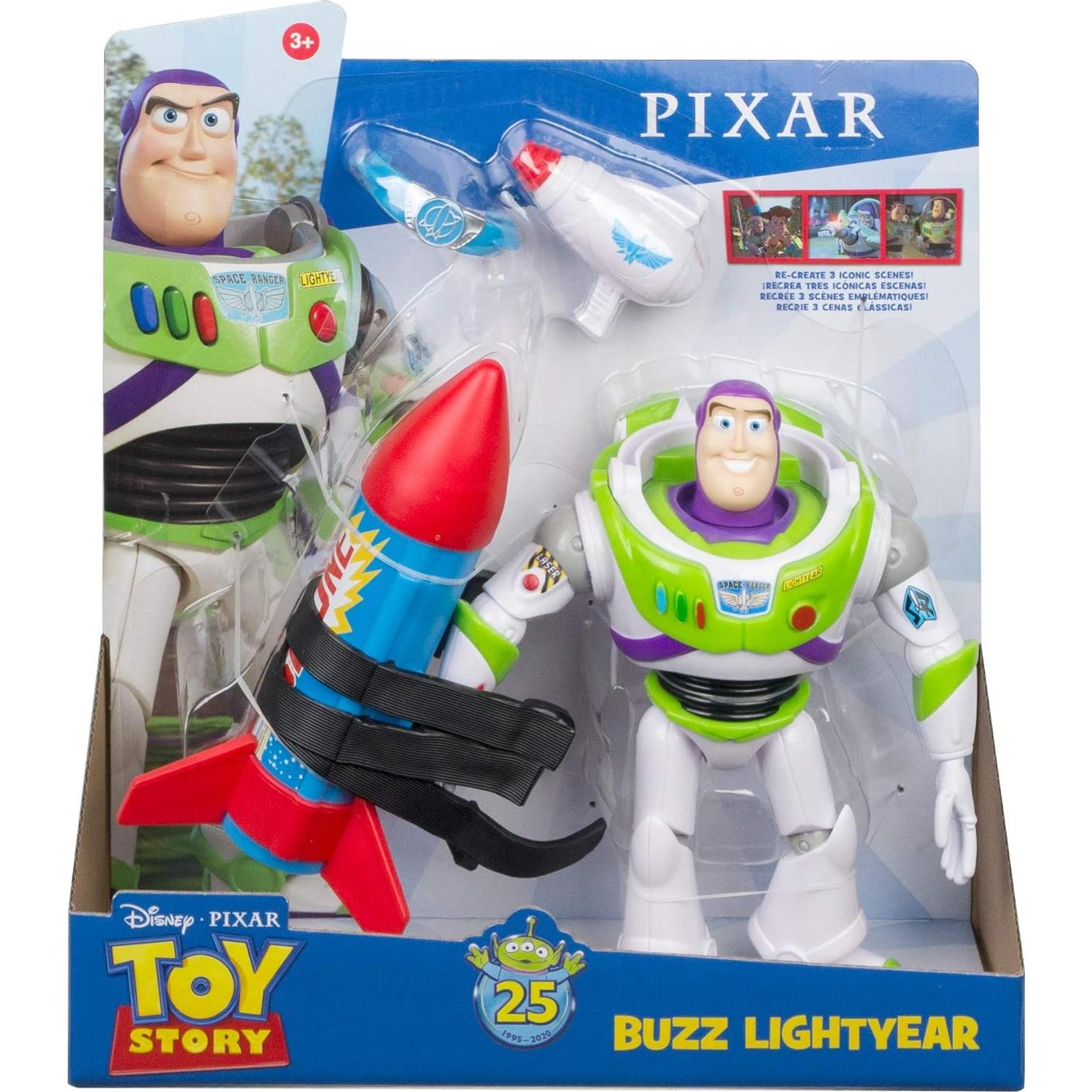 Figura Buzz Lightyear 25 Aniversario Toy Story Mattel 10 cm