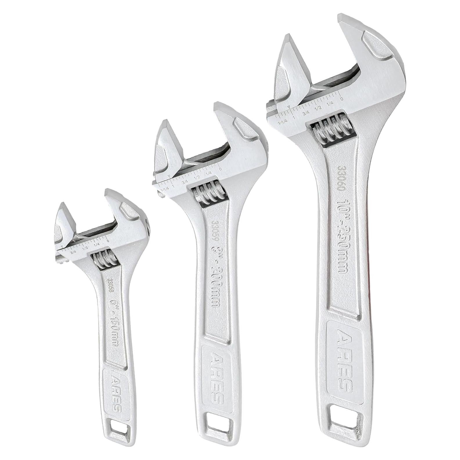 Juego de Llaves Ajustables ARES 33062 - 3 Piezas 15-25 cm