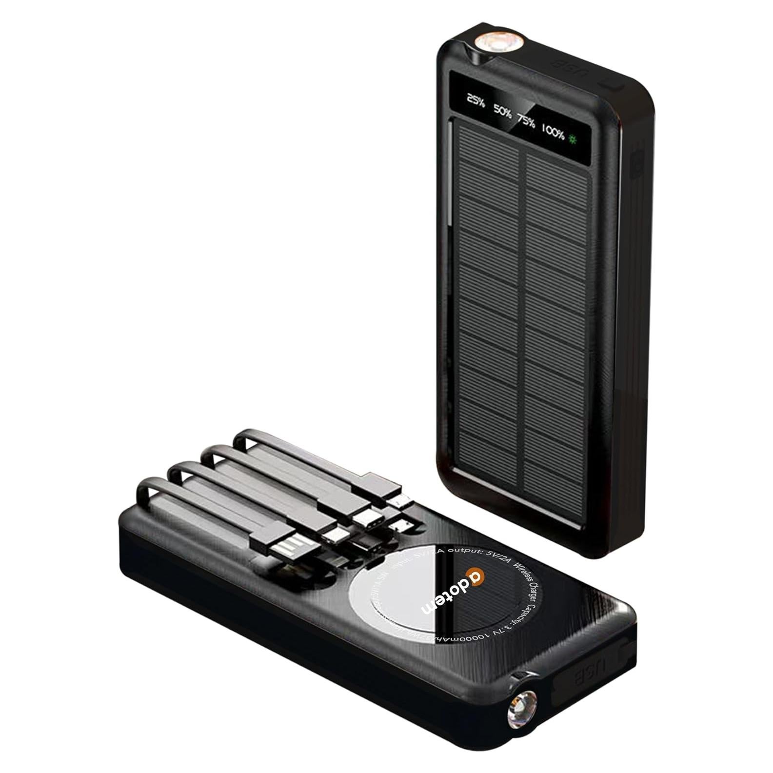 Banco de Energía Solar Portátil 10,000mAh Dongguan - Carga Inalámbrica