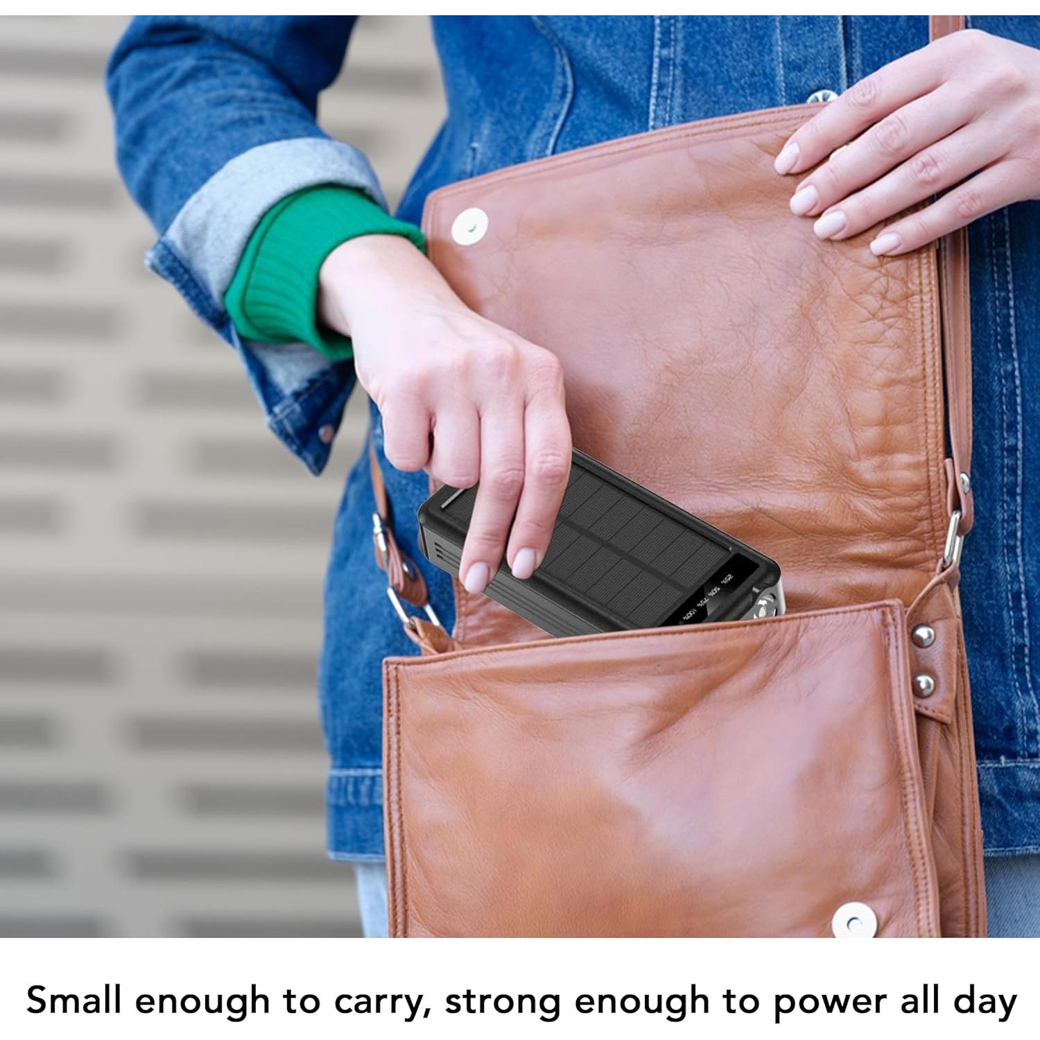 Banco de Energía Solar Portátil 10,000mAh Dongguan - Carga Inalámbrica