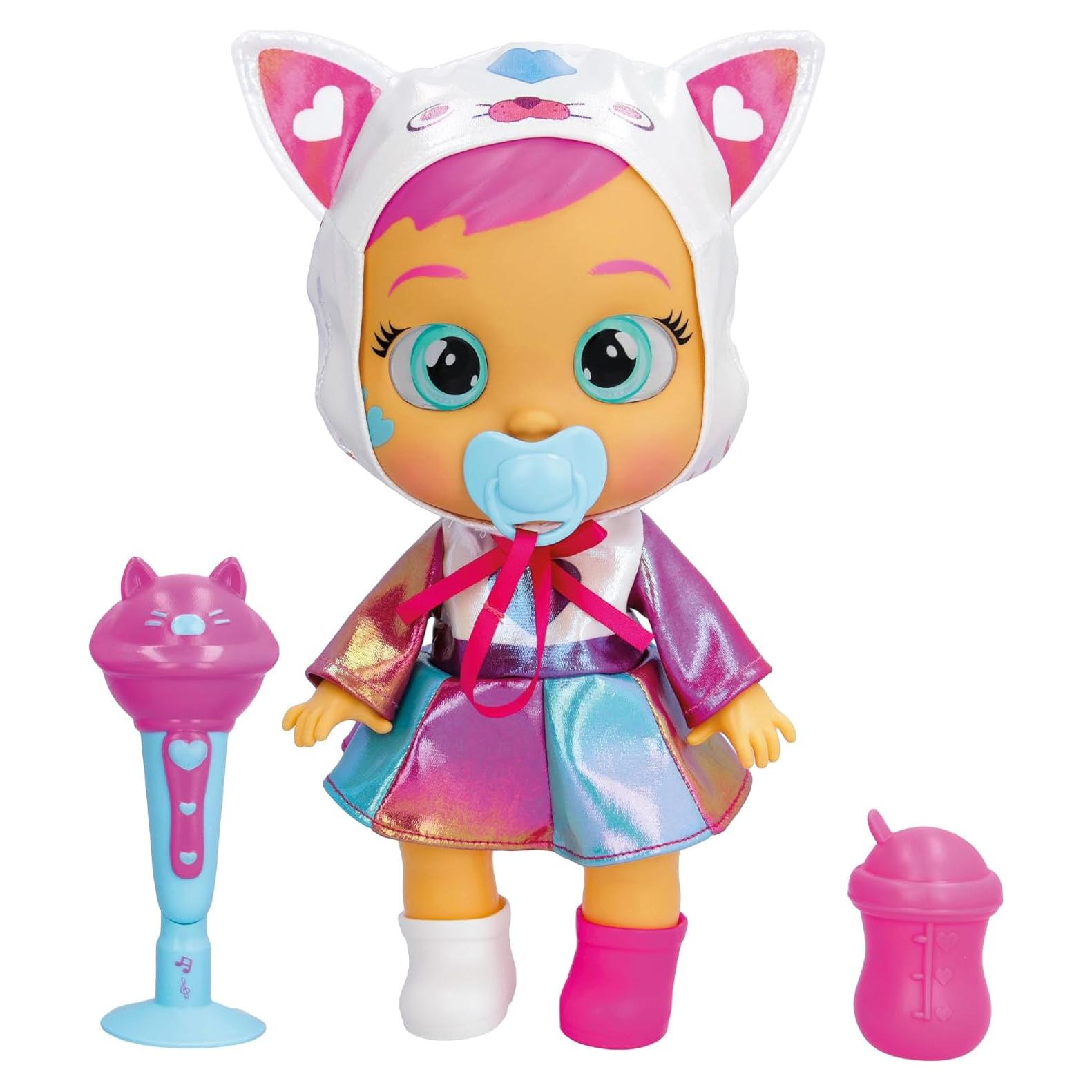 Muñeca Cantante Cry Babies Daisy 30.7cm - 15+ Sonidos Realistas