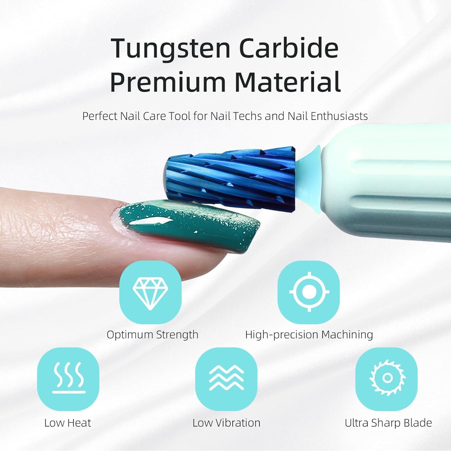 Broca de Uñas Tapered de Seguridad Hytoos 4XC Azul Nano 3/32"