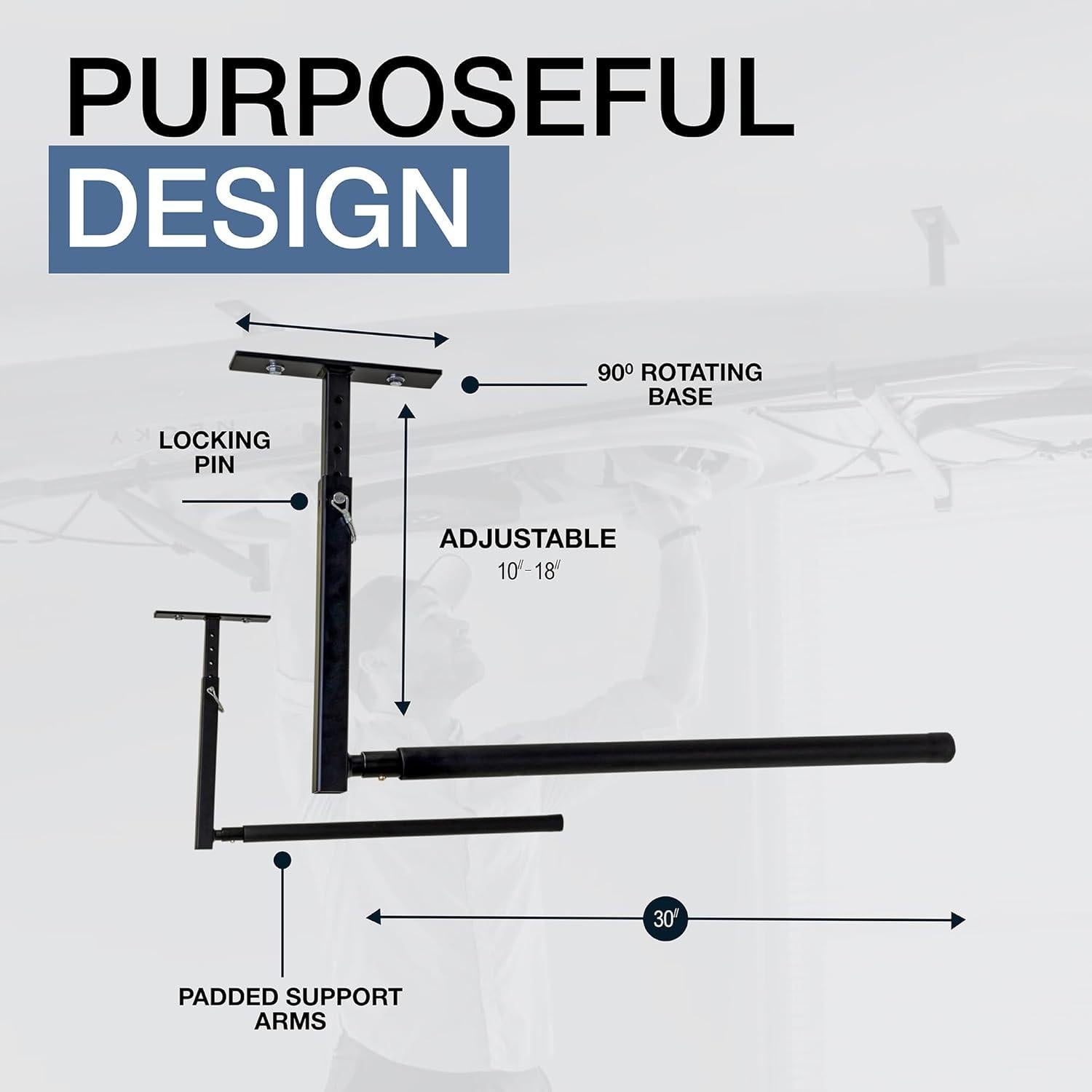 Soporte de Techo para Kayak StoreYourBoard Ajustable 34 kg