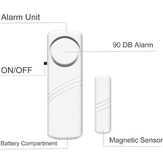 Alarma de Puerta y Ventana Alovexiong 90 dB 2 Pcs Seguridad