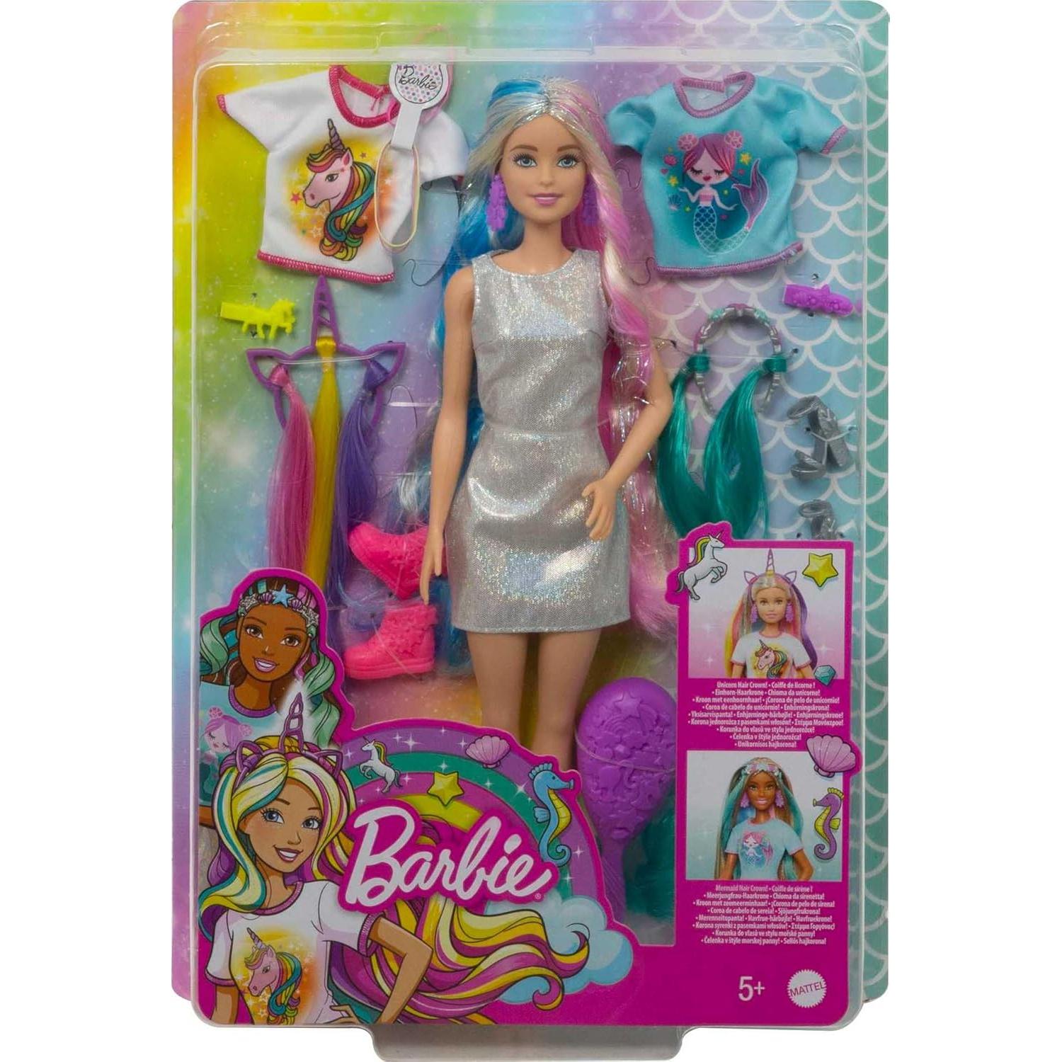 Muñeca Barbie Pelo de Fantasía Mattel con Accesorios