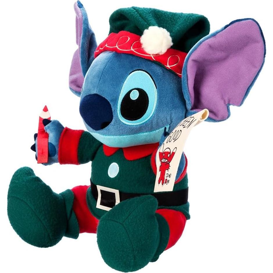 Disney Store Official Holiday Plush – Stitch Stuffed Animals with Embroidered Details, Plush Sculpting Christmas Collection Soft Toys. Suitable for All Ages.