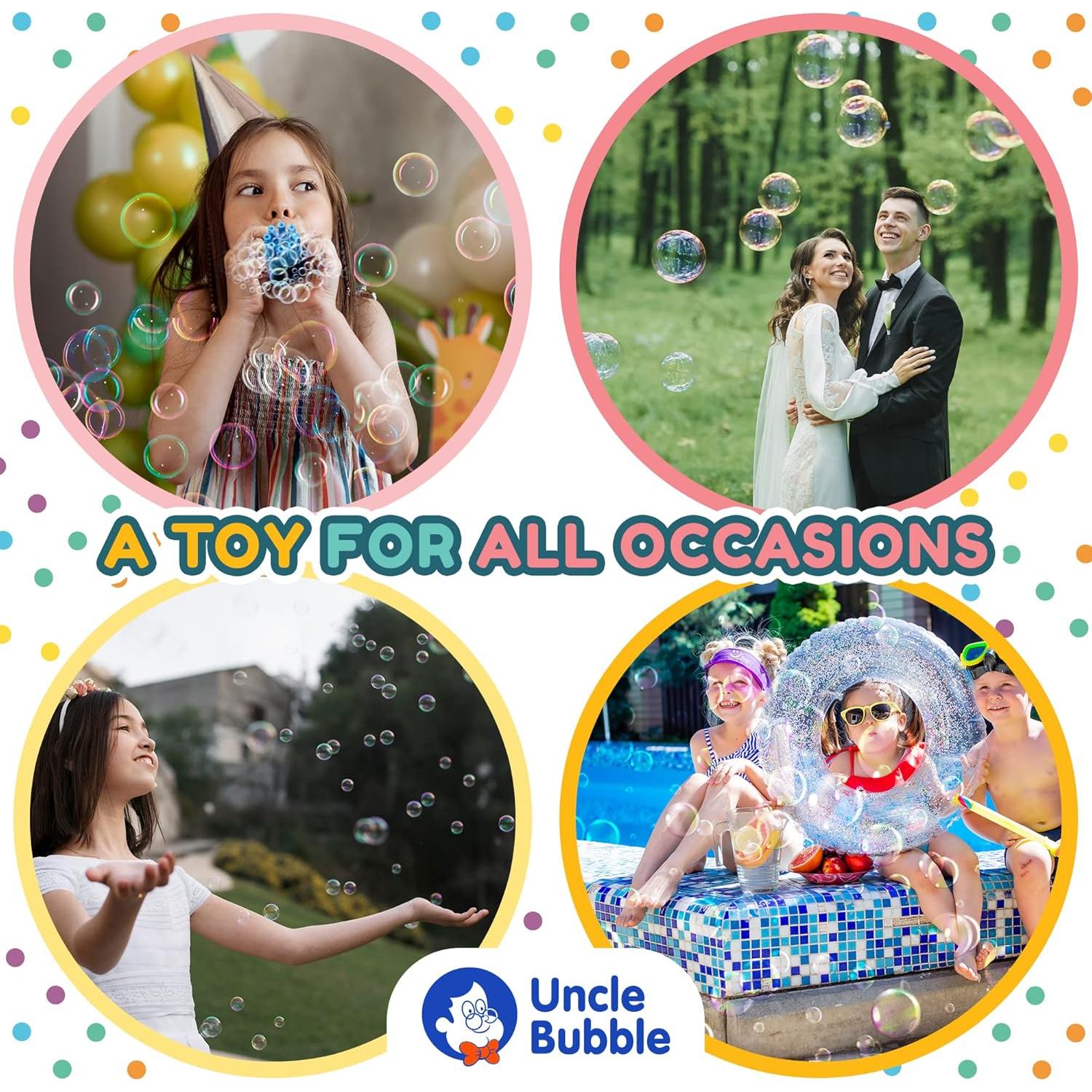 Soplador de Burbujas Mini Uncle Bubble - Juguete Divertido 9.7x6x15cm