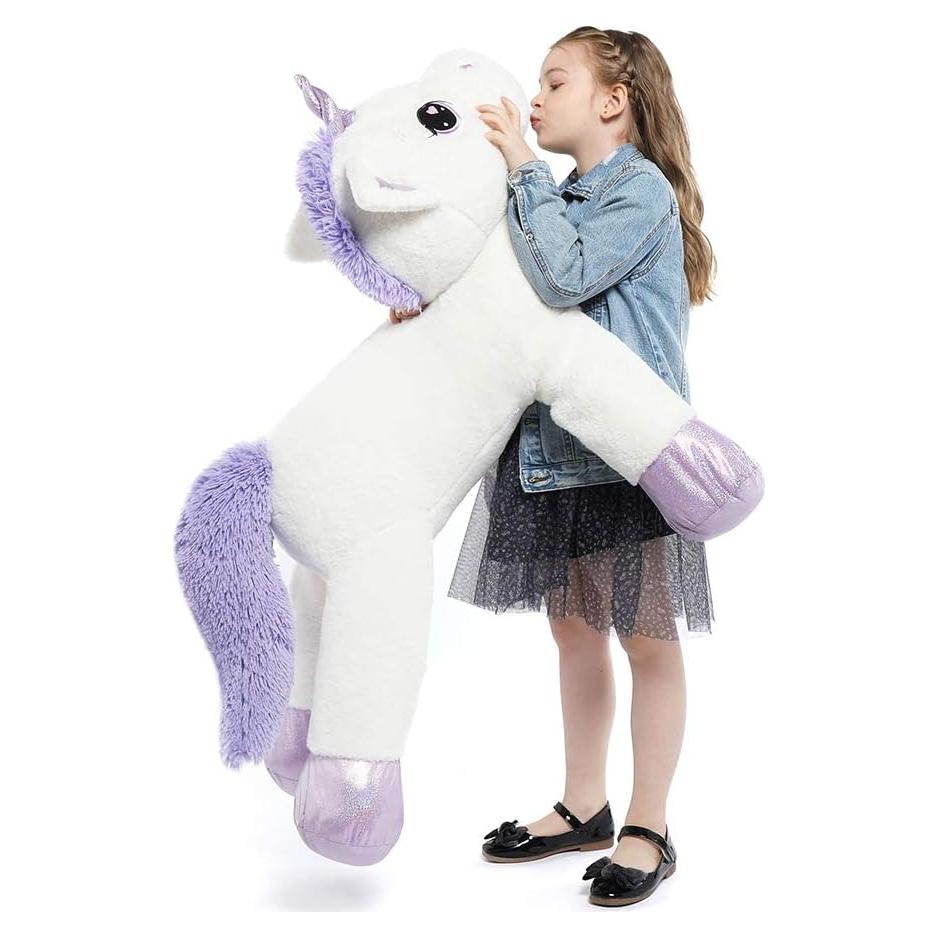 Peluches de Unicornio Grande Tezituor 109 cm Blanco