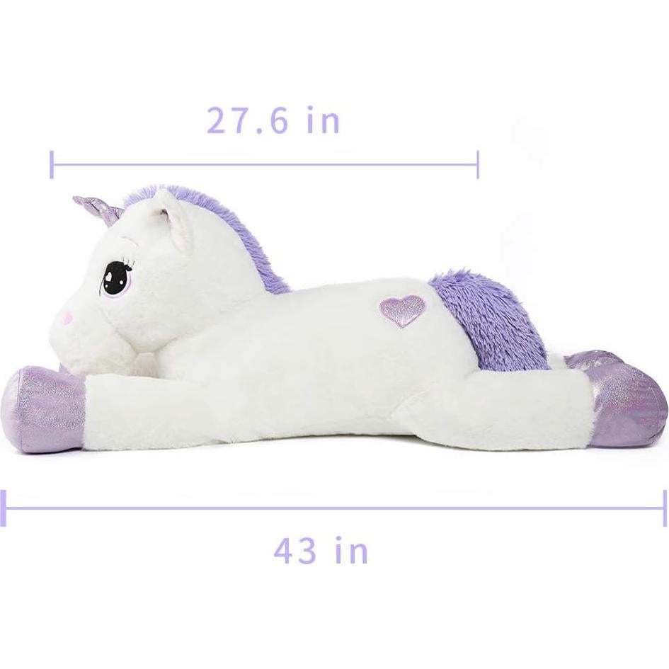 Peluches de Unicornio Grande Tezituor 109 cm Blanco