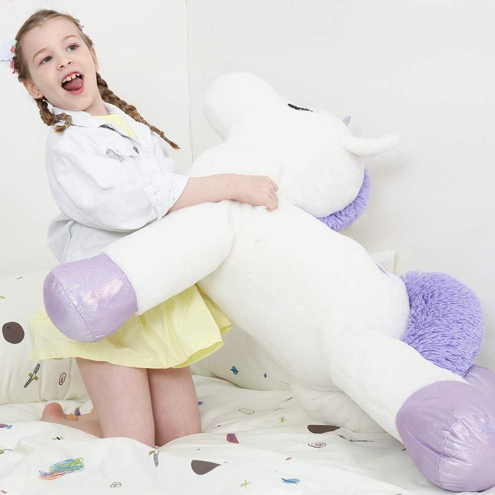 Peluches de Unicornio Grande Tezituor 109 cm Blanco