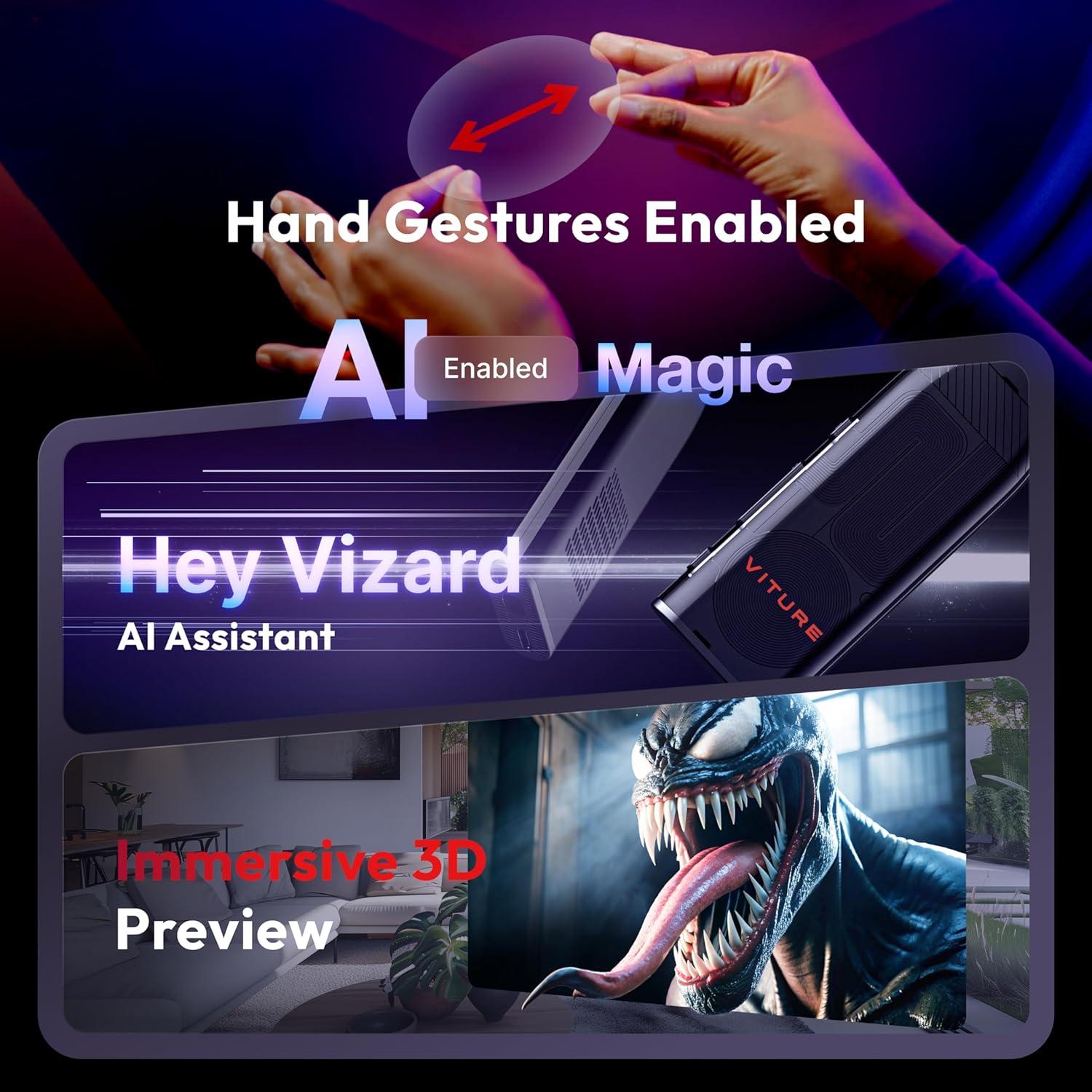 VITURE Pro Neckband 8GB+128GB, Streaming y Juegos Inalámbricos