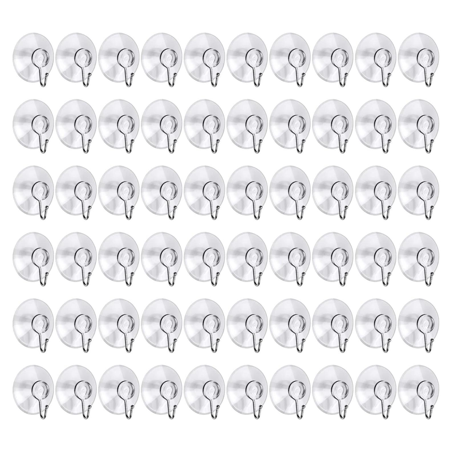 Ganchos de Ventosa Awpeye 20 Paquetes 4.57 cm PVC Transparente