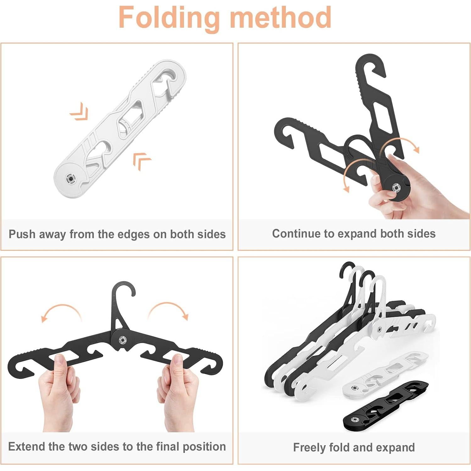 Ganchos de Viaje Plegables NICEDACK - Paquete de 6, Soporte Antideslizante