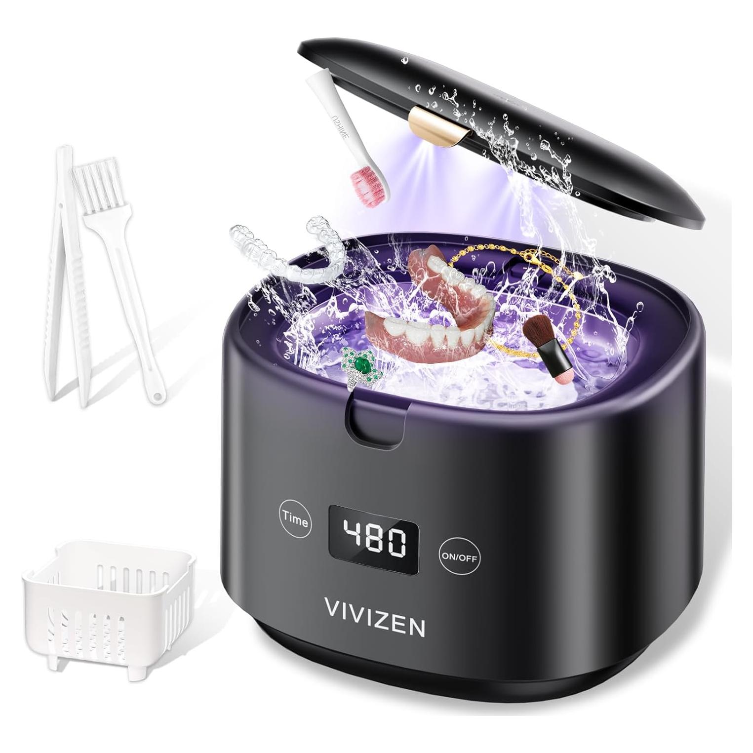 Limpiador Ultrasónico de Retenedores VIVIZEN 30W 45kHz Negro