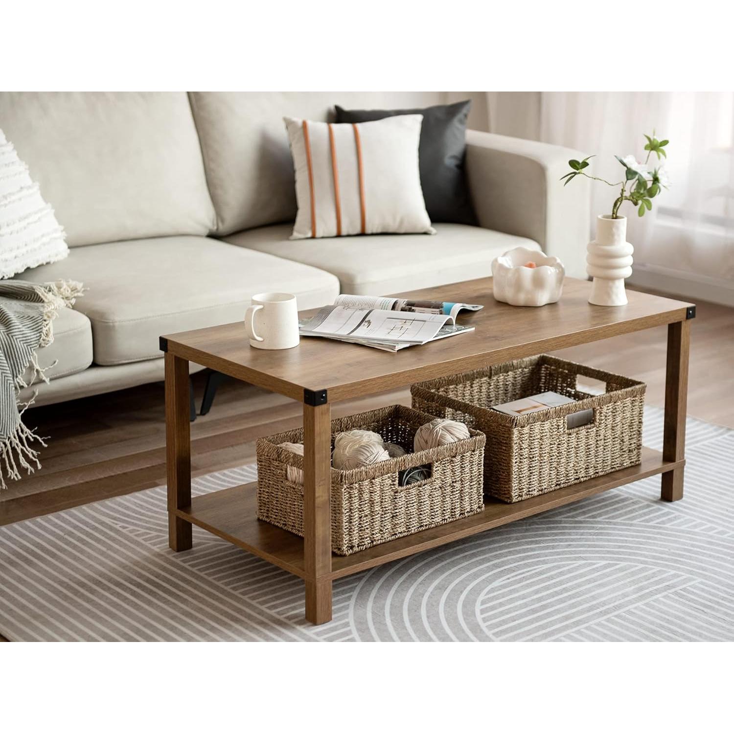 Cesta de Almacenamiento Grande StorageWorks de Hierba Marina 38x28x17 cm