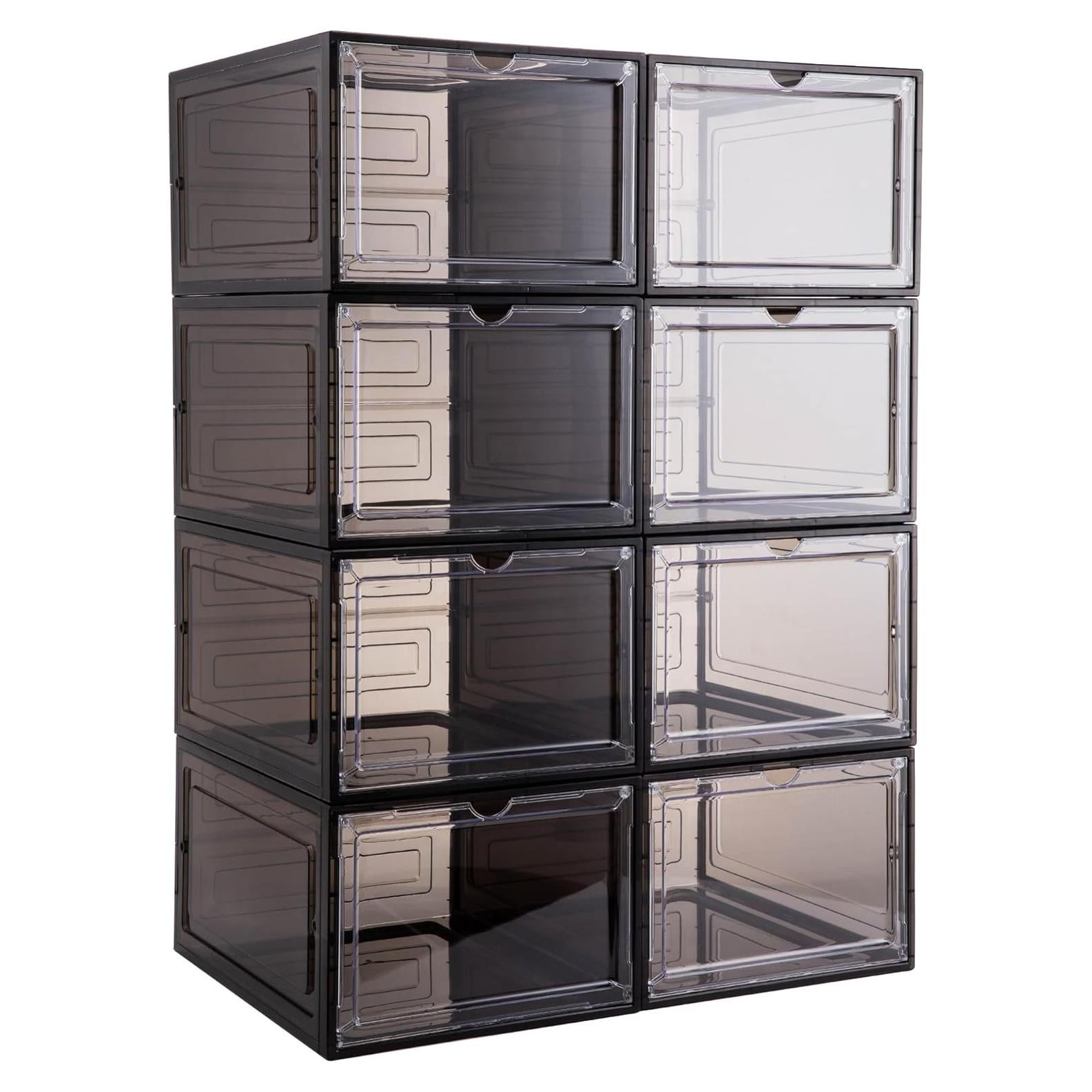 Organizador de Sombreros Attelite - 8 Cajas Apilables XL Negro