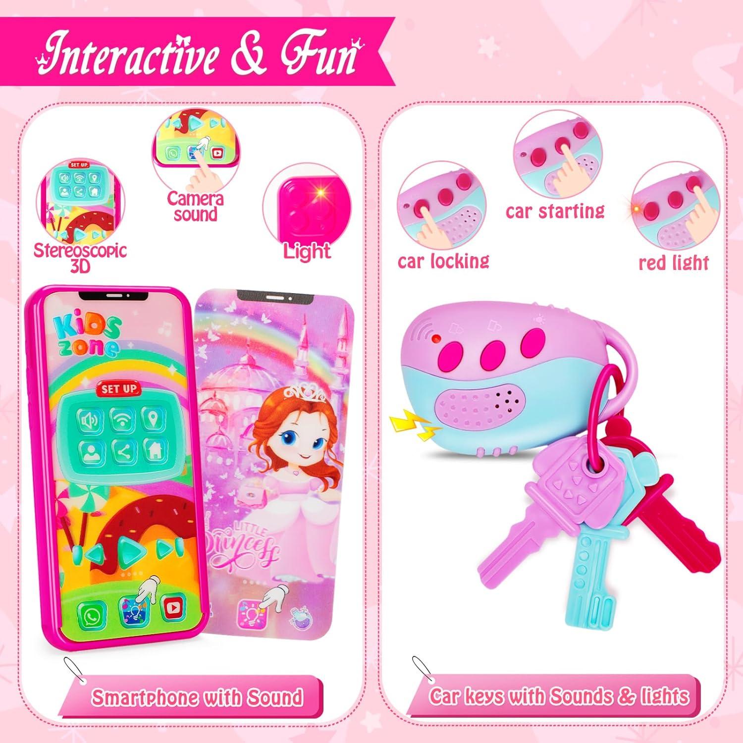 Bolso de Juguete Officygnet para Niña Rosa 22.6x17x7.6cm