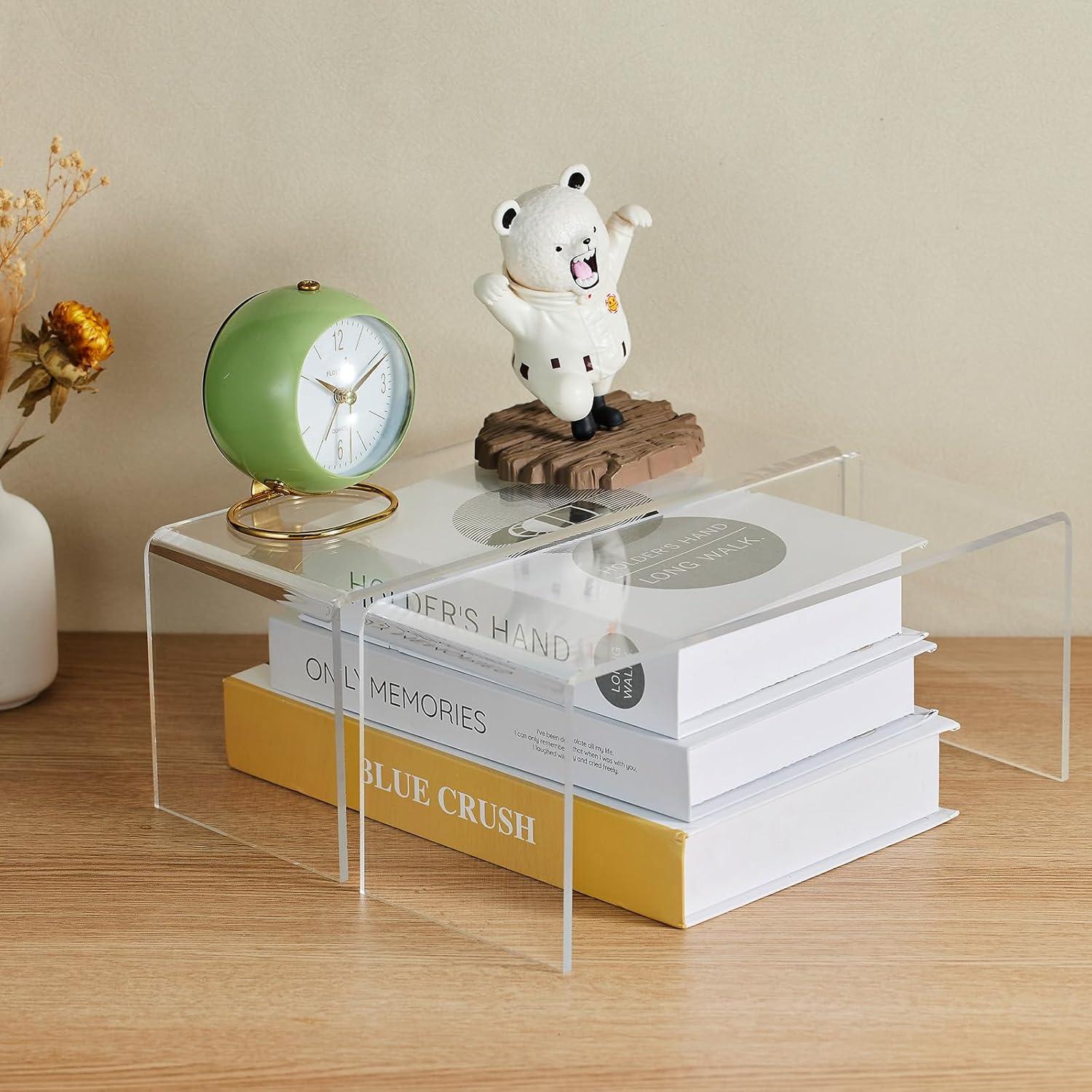 Organizador de Estantes de Gabinete HTRYBNES 4 Paquetes Acrílico 30x12x12cm