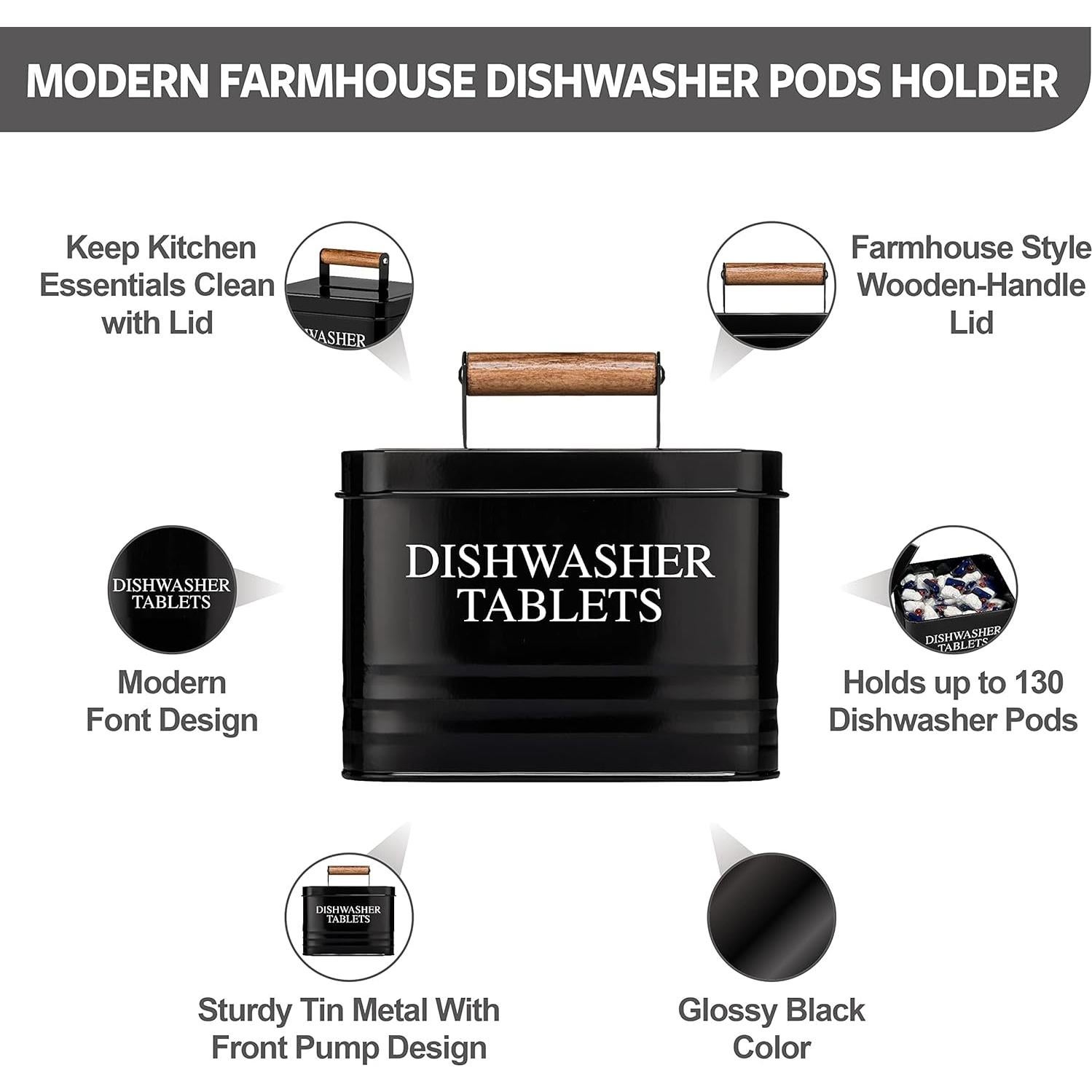 Contenedor de Metal Calindiana para 130 Cápsulas de Lavavajillas