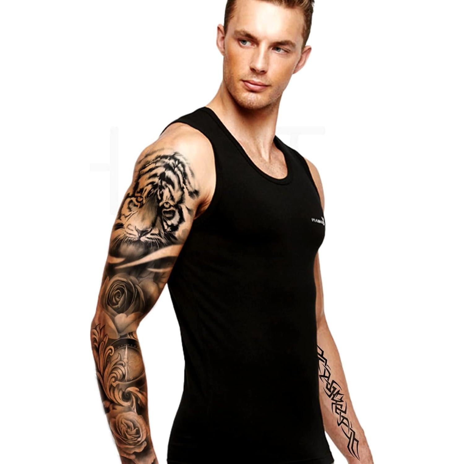 Tatuajes Temporales Extra Grandes Yazhiji - 16 Hojas 58x18cm