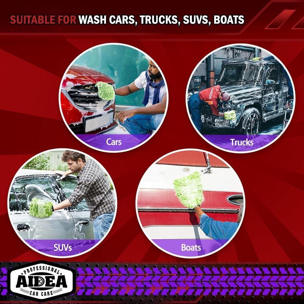 Mitones de Lavado de Auto AIDEA Microfibra 2PK 20x30cm
