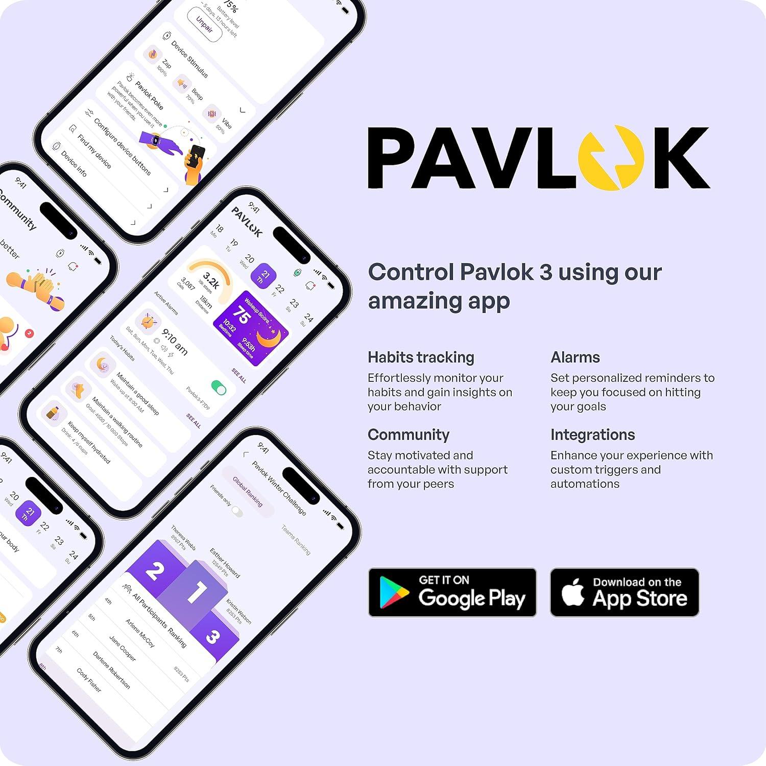 Pavlok 3 - Reloj inteligente deportivo para hábitos saludables