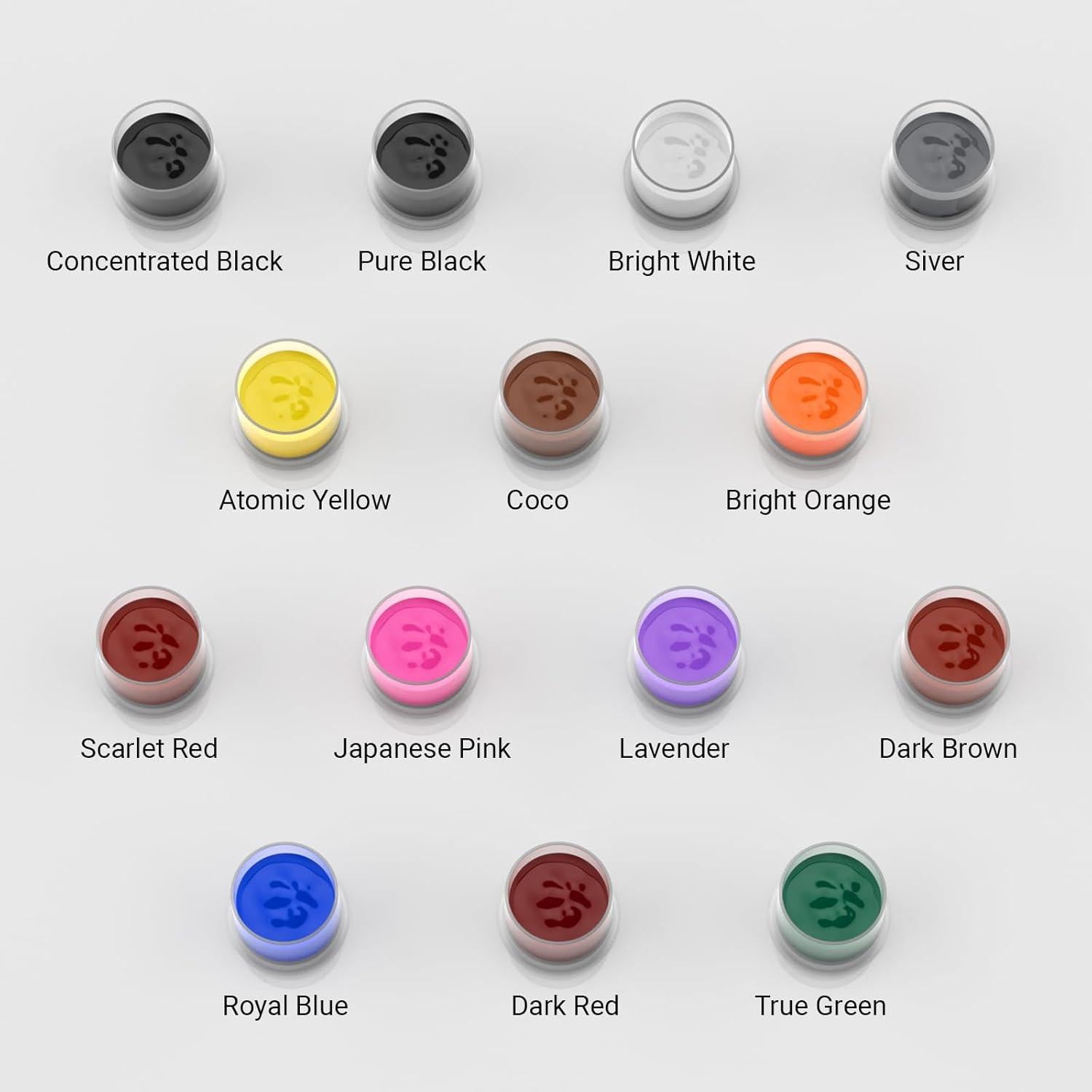 Set de Tinta para Tatuajes PFARRER 10 Colores 15ml Vegano