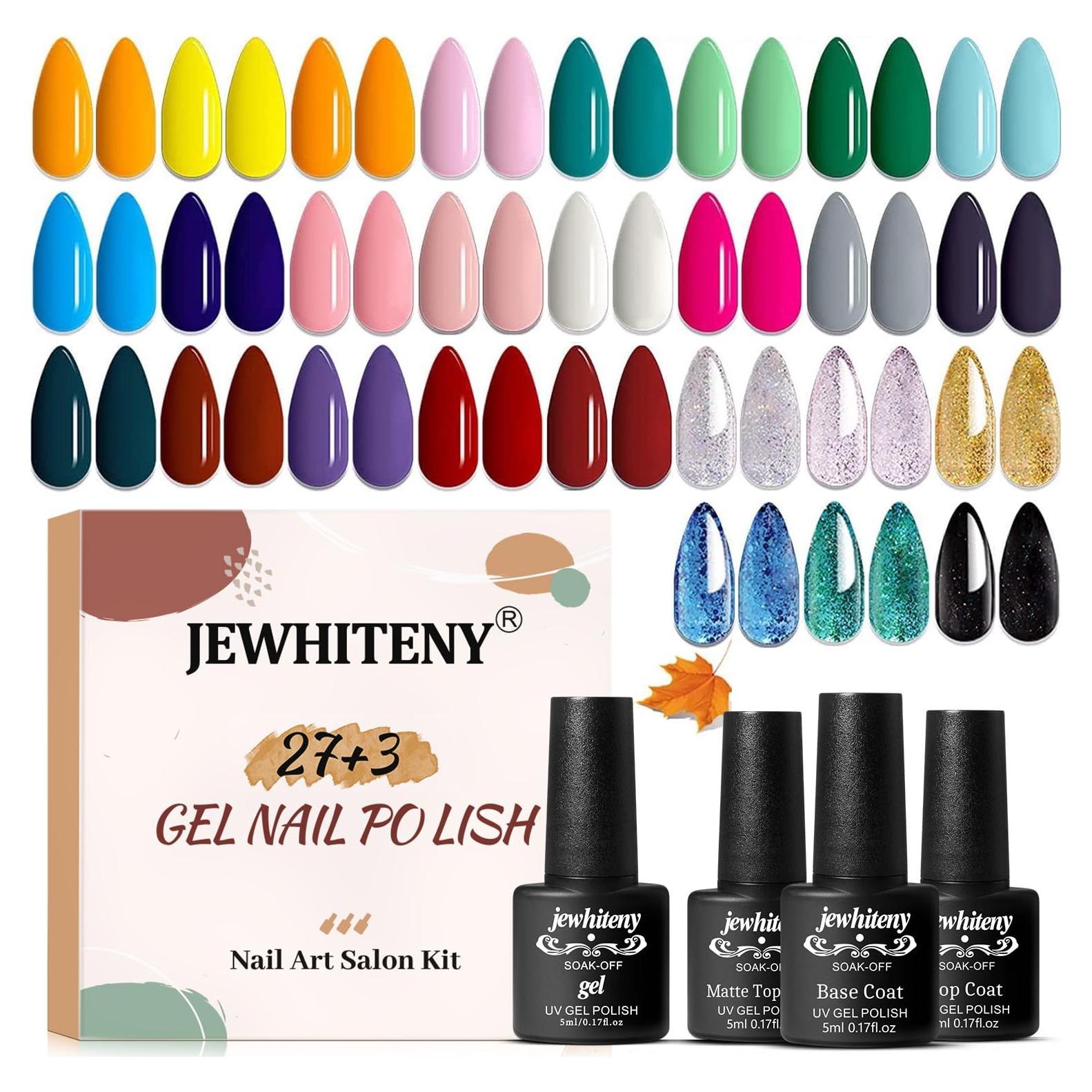 Set de Esmalte de Uñas en Gel JEWHITENY 30PCS 27 Colores